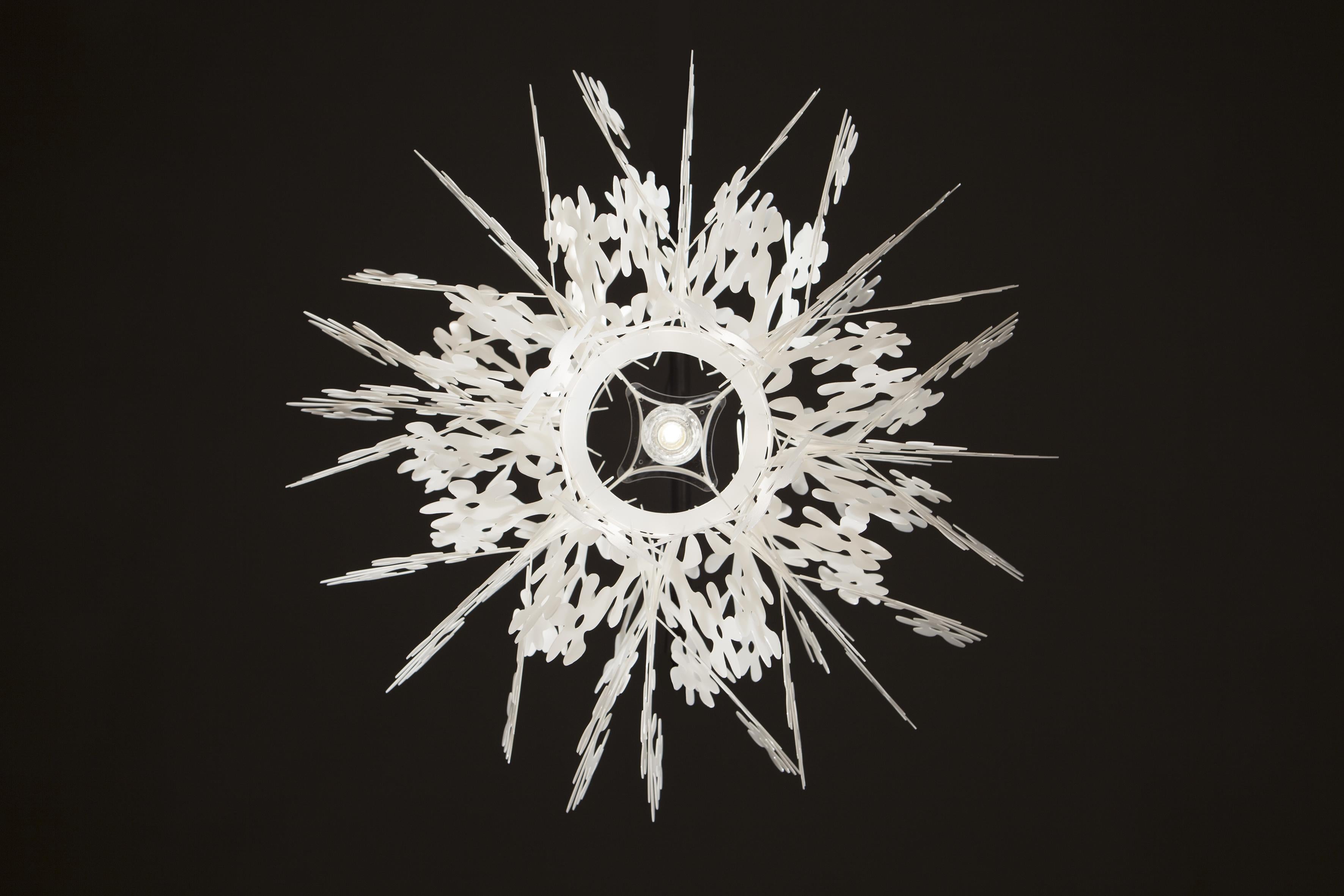 SLAMP Fiorella mittelgroße Pendelleuchte in Weiß von Nigel Coates (Moderne) im Angebot