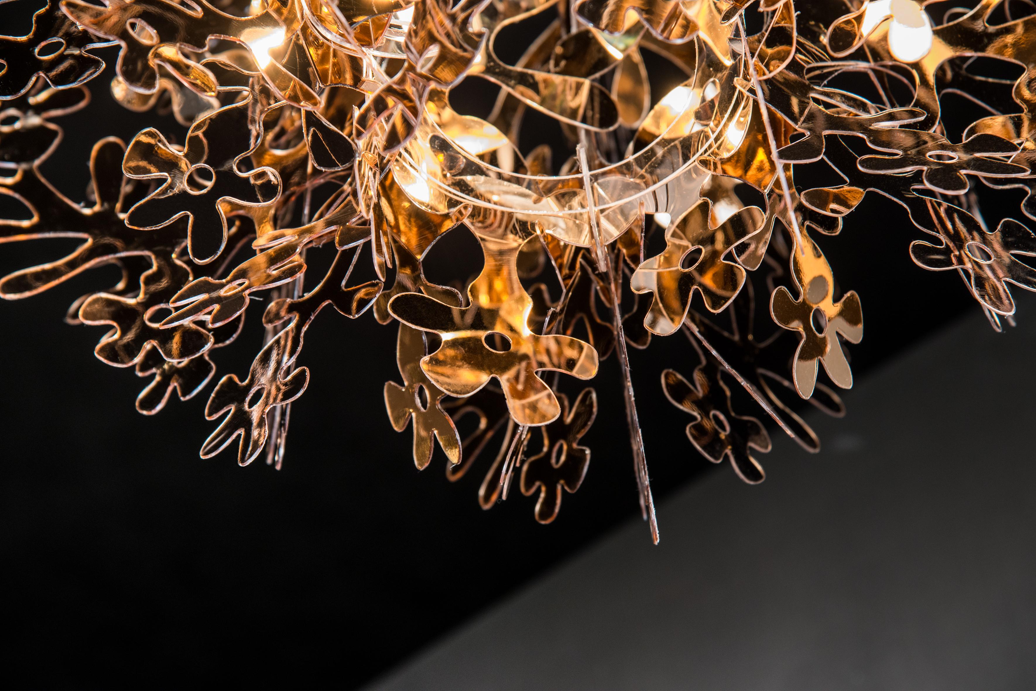 Italian Slamp Fiorella Mini Pendant Light in Copper by Nigel Coates For Sale