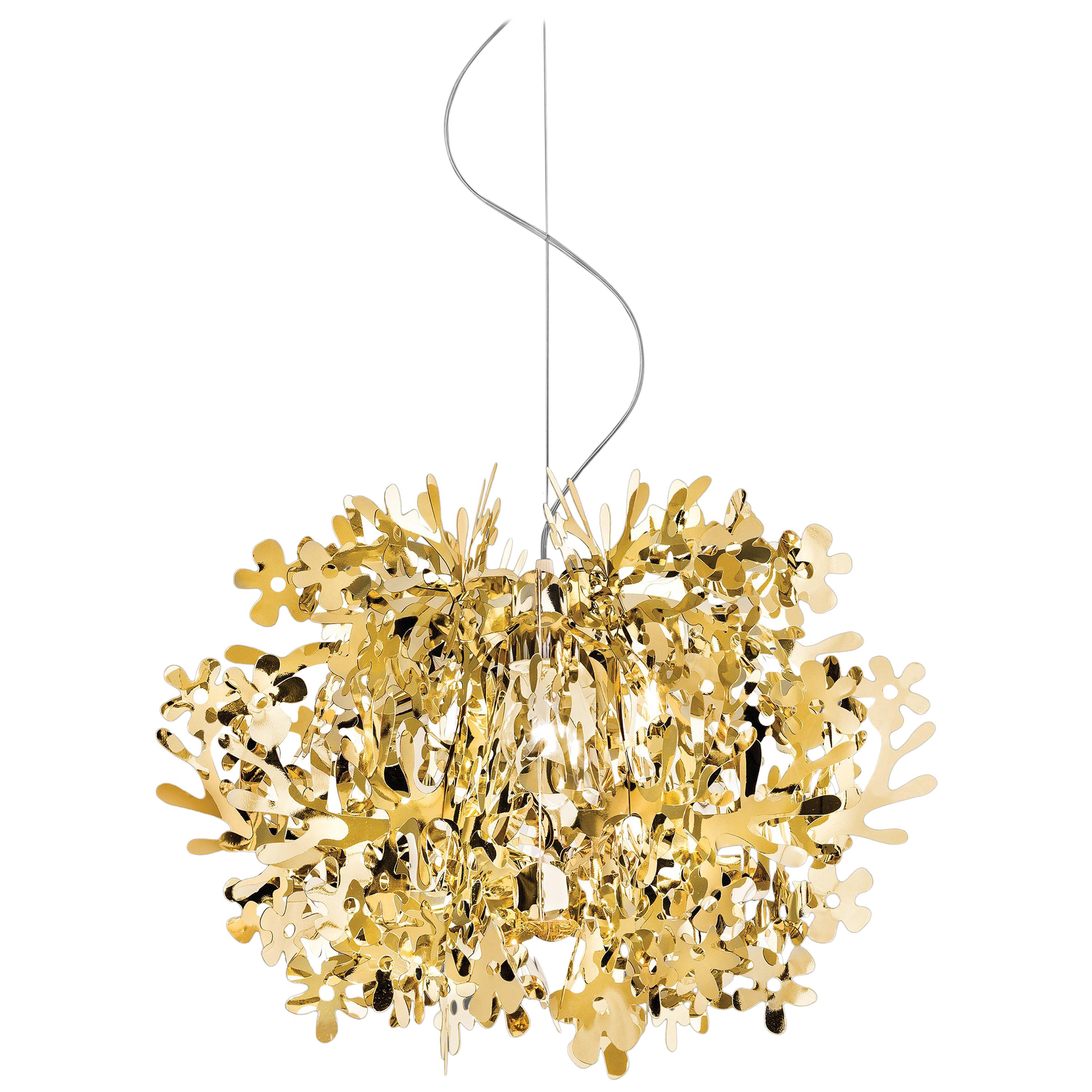 SLAMP Fiorella Mini Pendant Light in Gold by Nigel Coates
