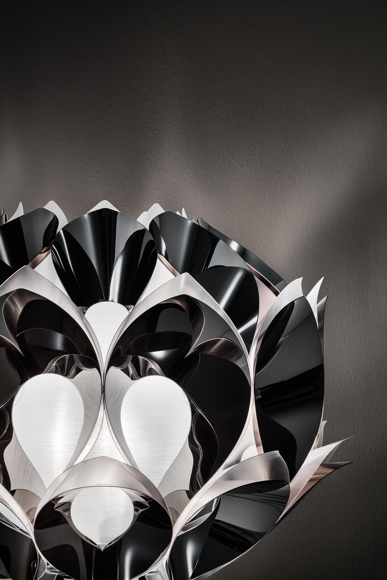 Modern SLAMP Flora Floor Light in Silver by Zanini De Zanine For Sale