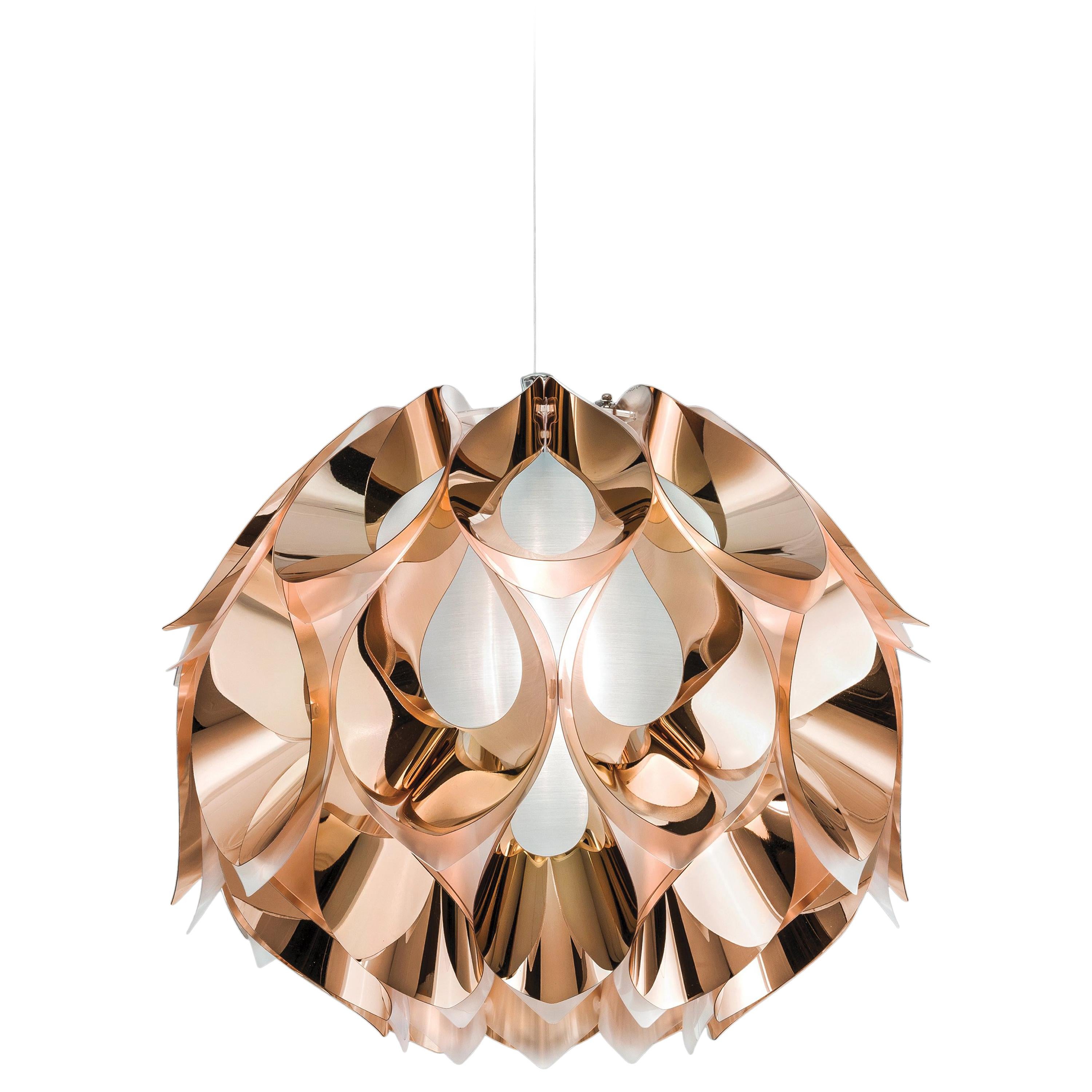 Lampe à suspension Flora SLAMP de taille moyenne en cuivre de Zanini De Zanine