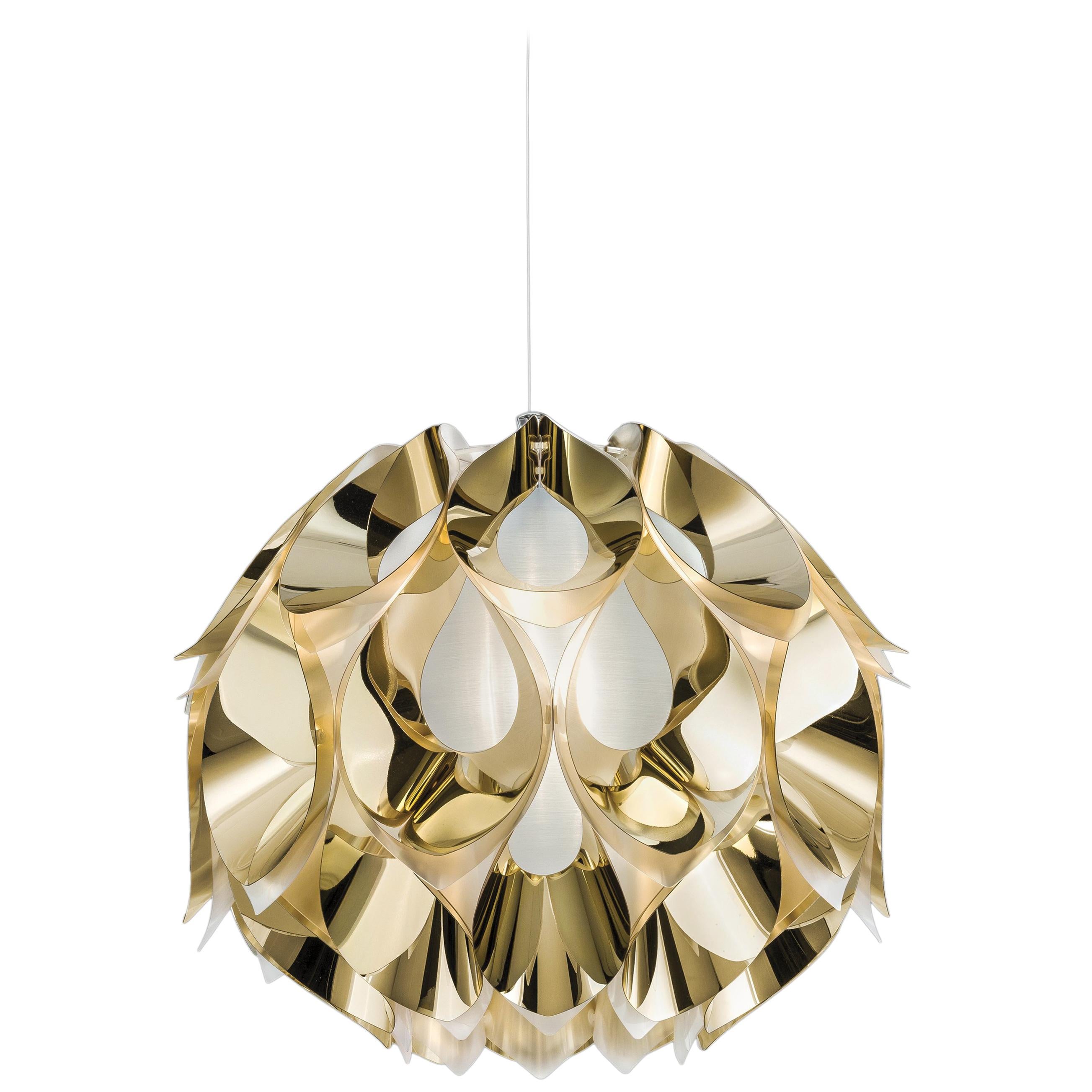 SLAMP Flora Medium Pendant Light in Gold by Zanini De Zanine