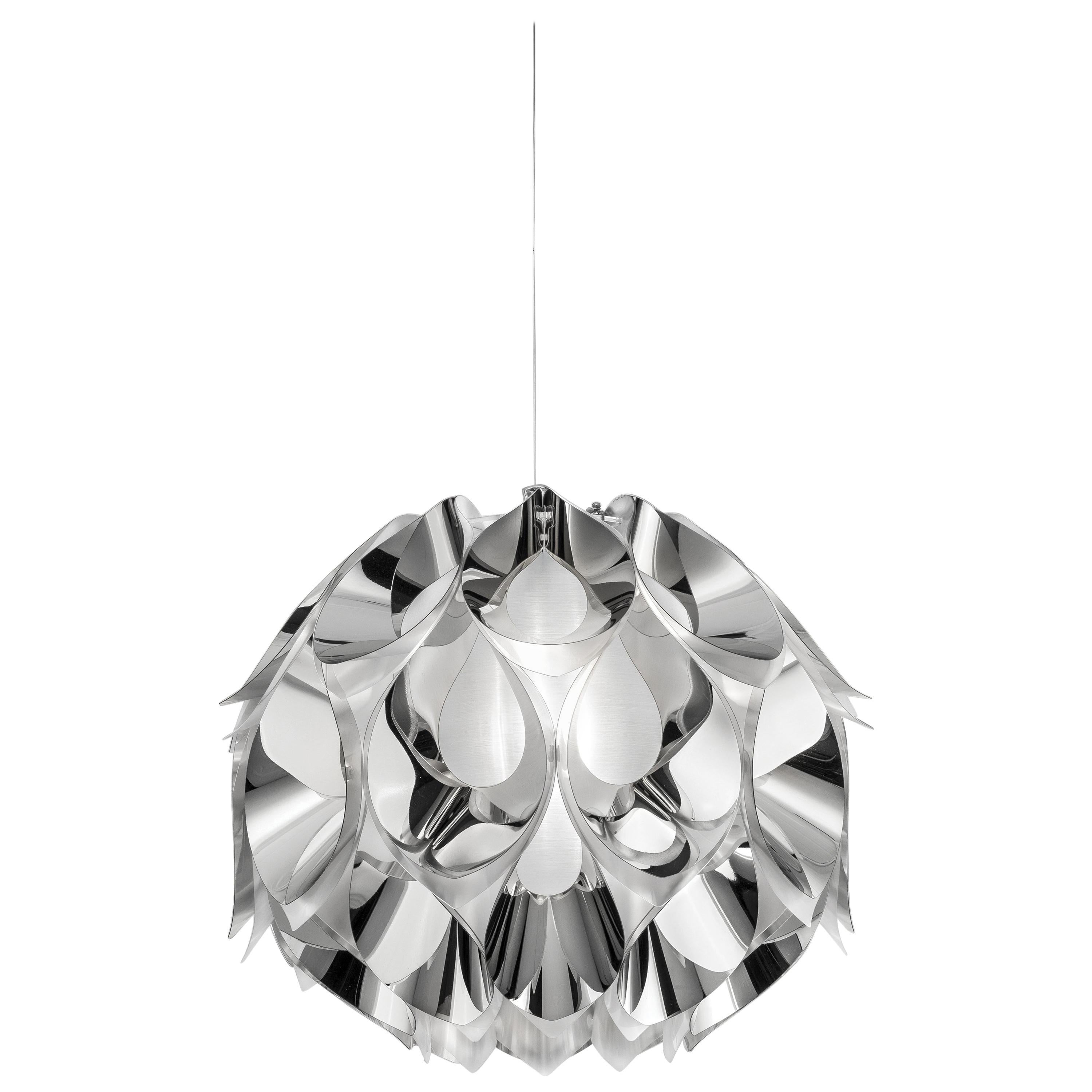 SLAMP Flora Medium Pendant Light in Silver by Zanini De Zanine For Sale