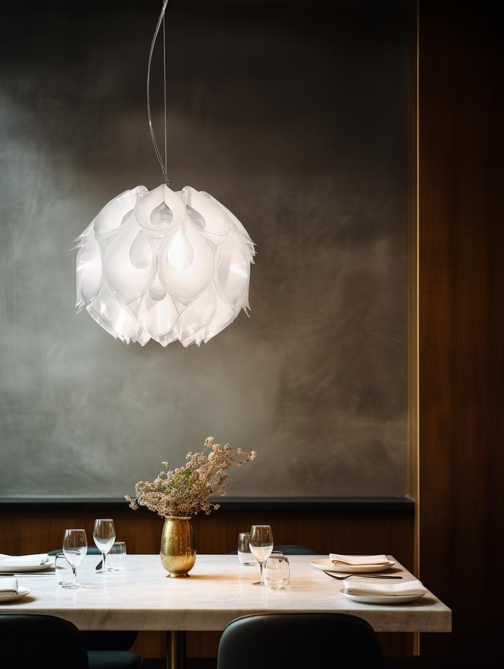 Contemporary SLAMP Flora Medium Suspension Light in White by Zanini De Zanine For Sale