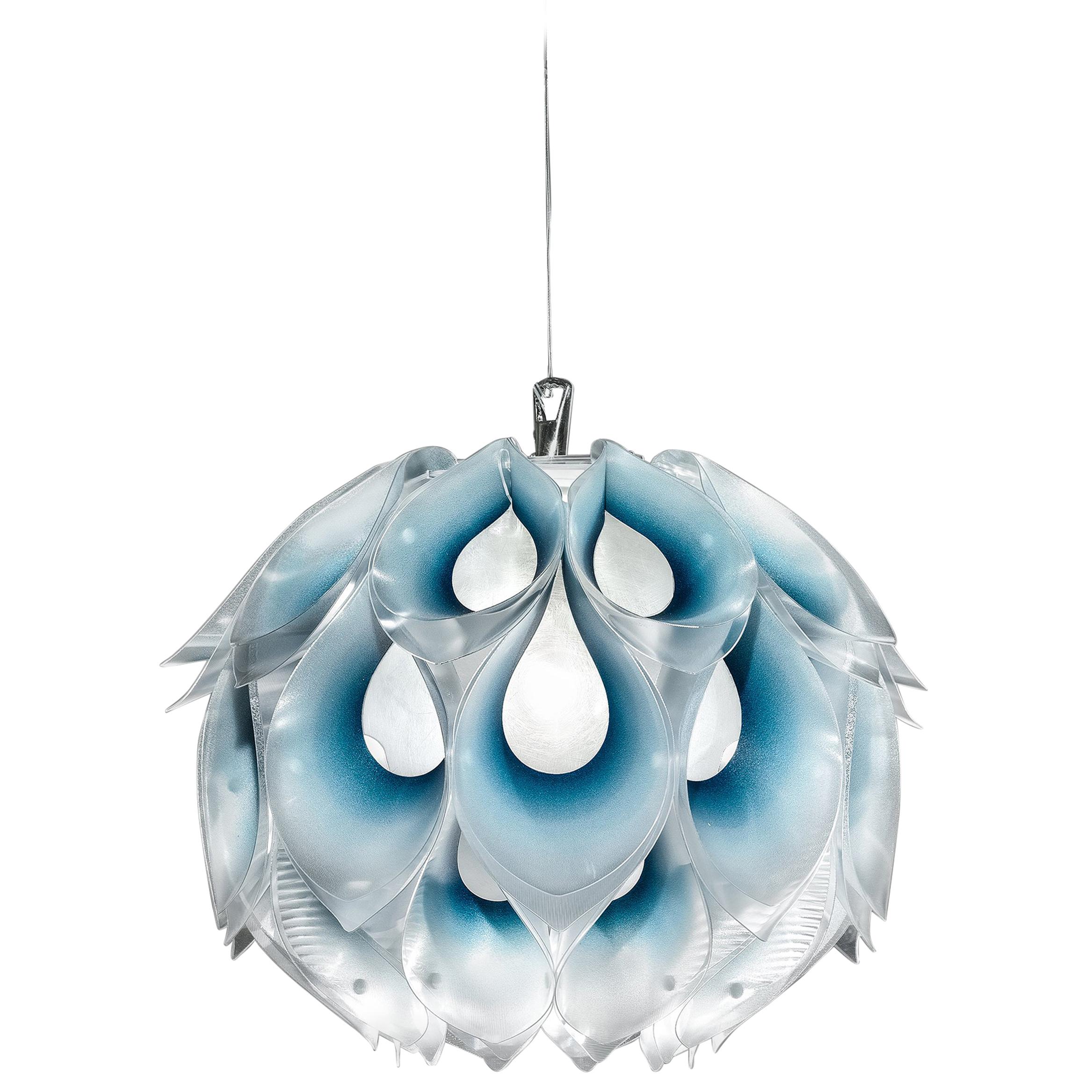 SLAMP Flora Small Pendant Light in Blue by Zanini De Zanine