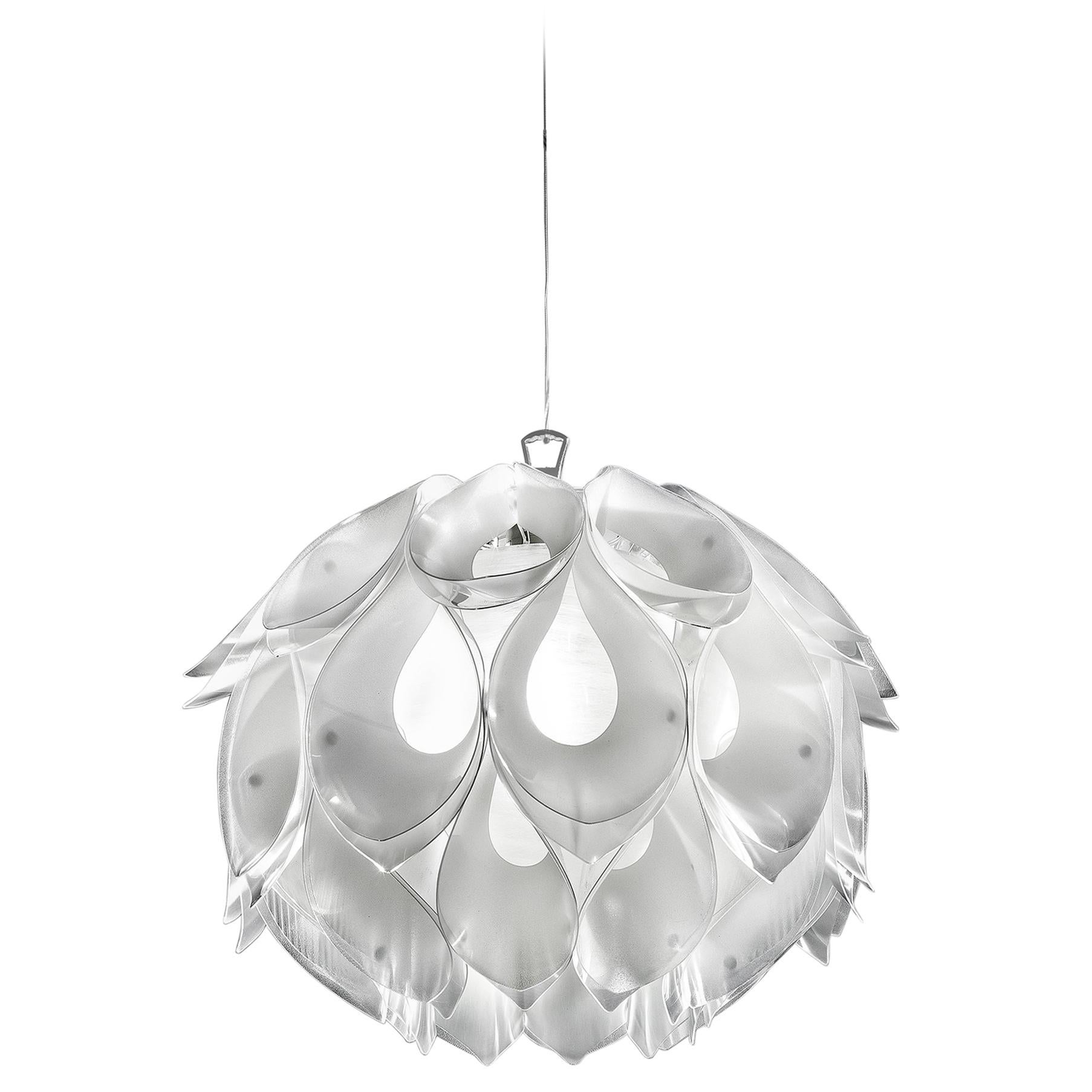 Petite lampe à suspension Flora SLAMP blanche par Zanini De Zanine