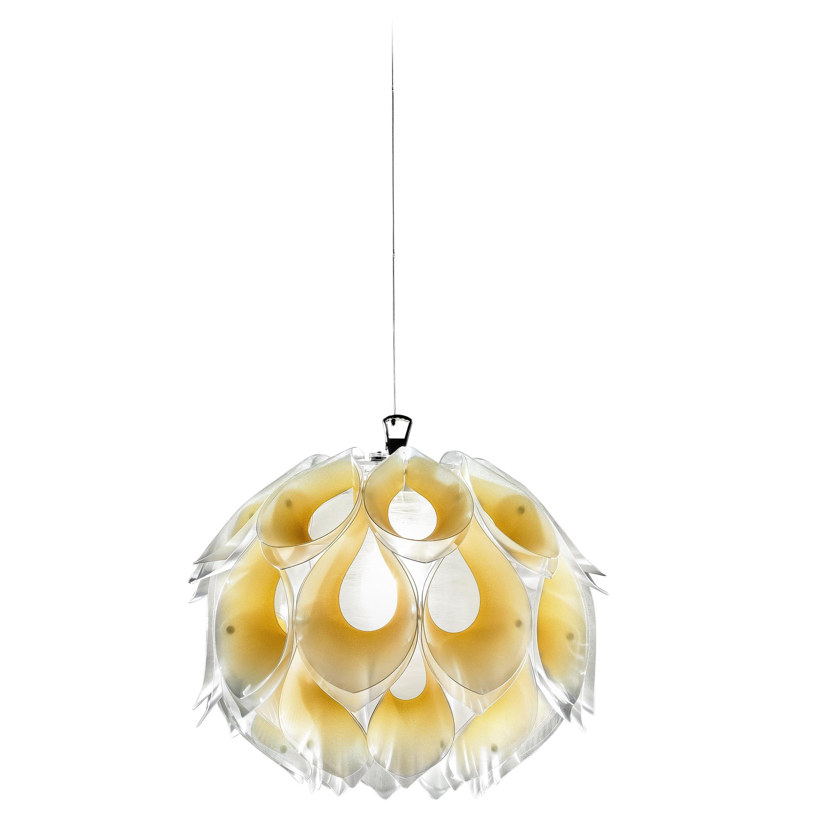 SLAMP Flora Small Pendant Light in Yellow by Zanini De Zanine