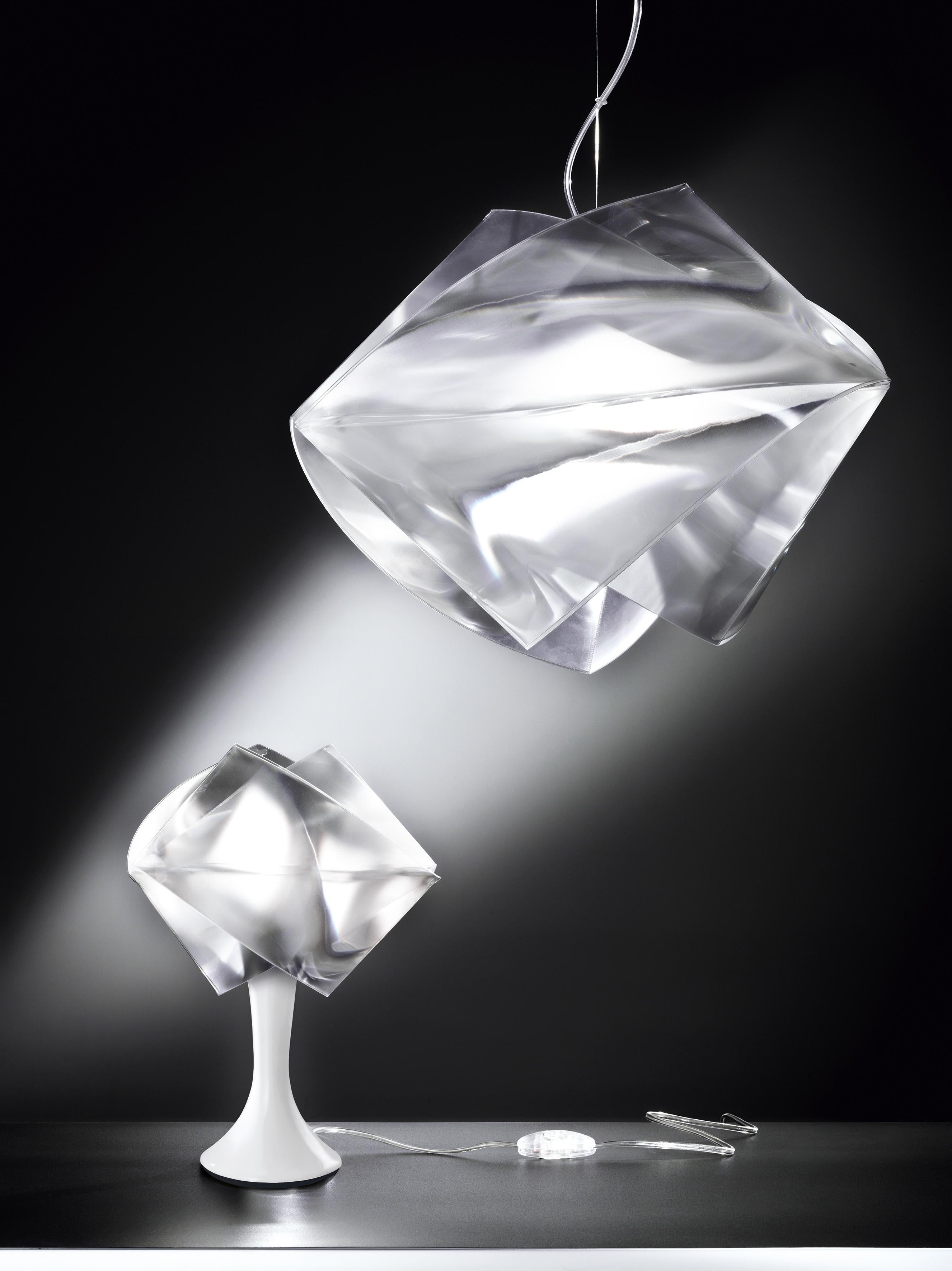 Contemporary SLAMP Gemmy Prisma Table Light in Amber by Spalletta, Croce, Ragnisco & Wijffels