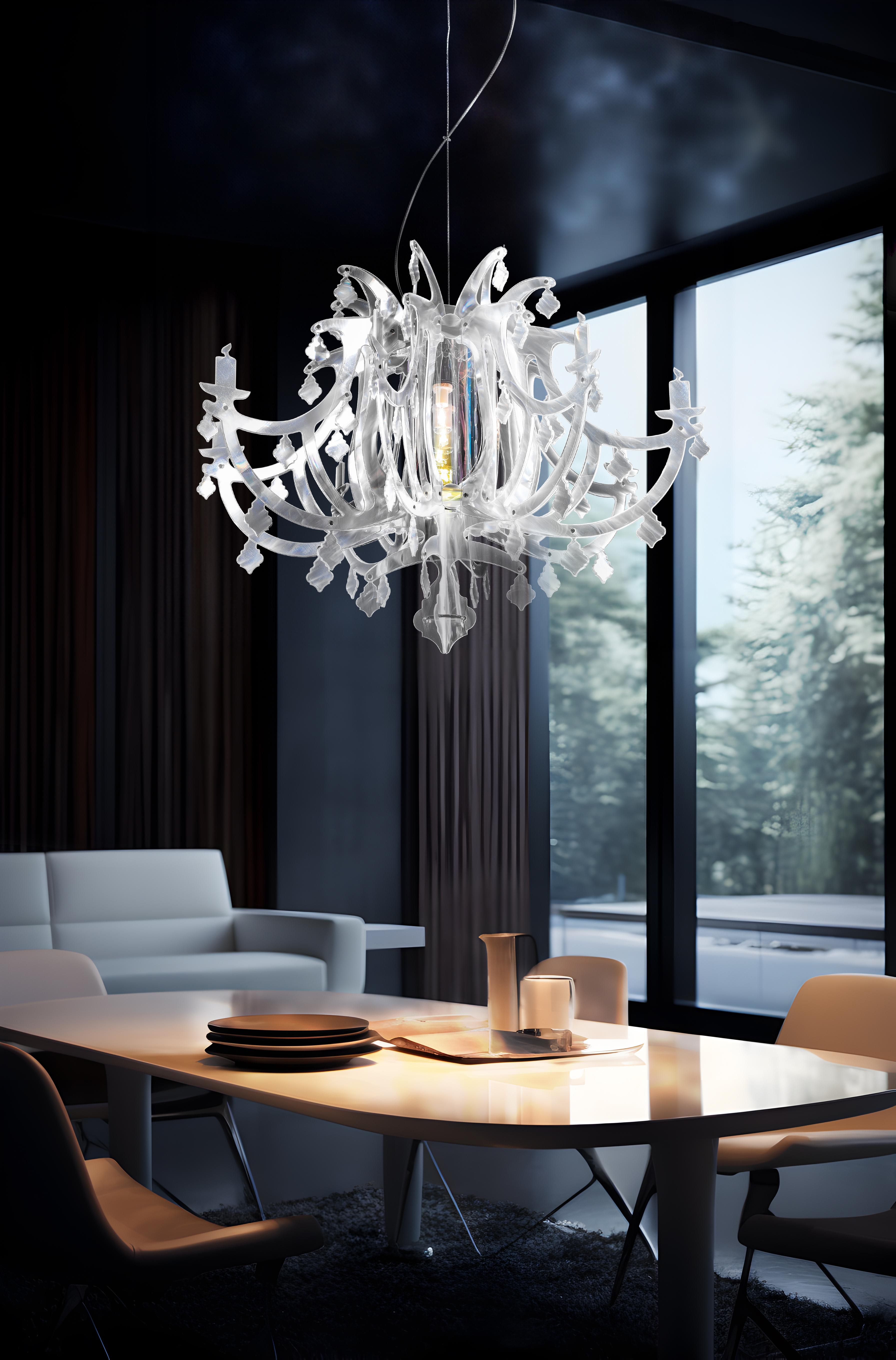Italiano SLAMP Ginetta, lampada a sospensione in Prisma di Nigel Coates in vendita