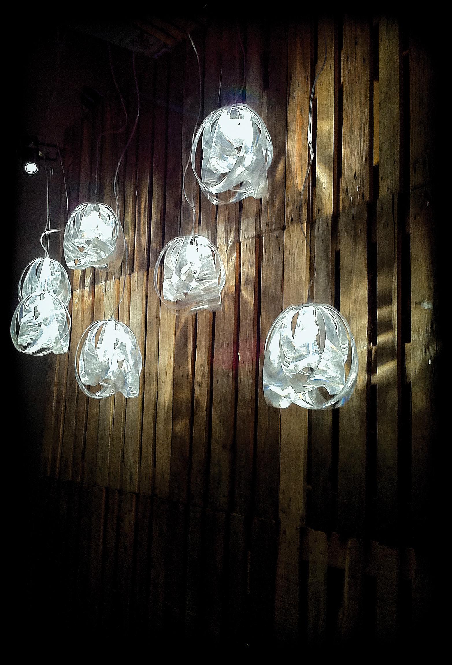 Contemporary SLAMP Goccia Pendant Light in Prisma by Nigel Coates For Sale