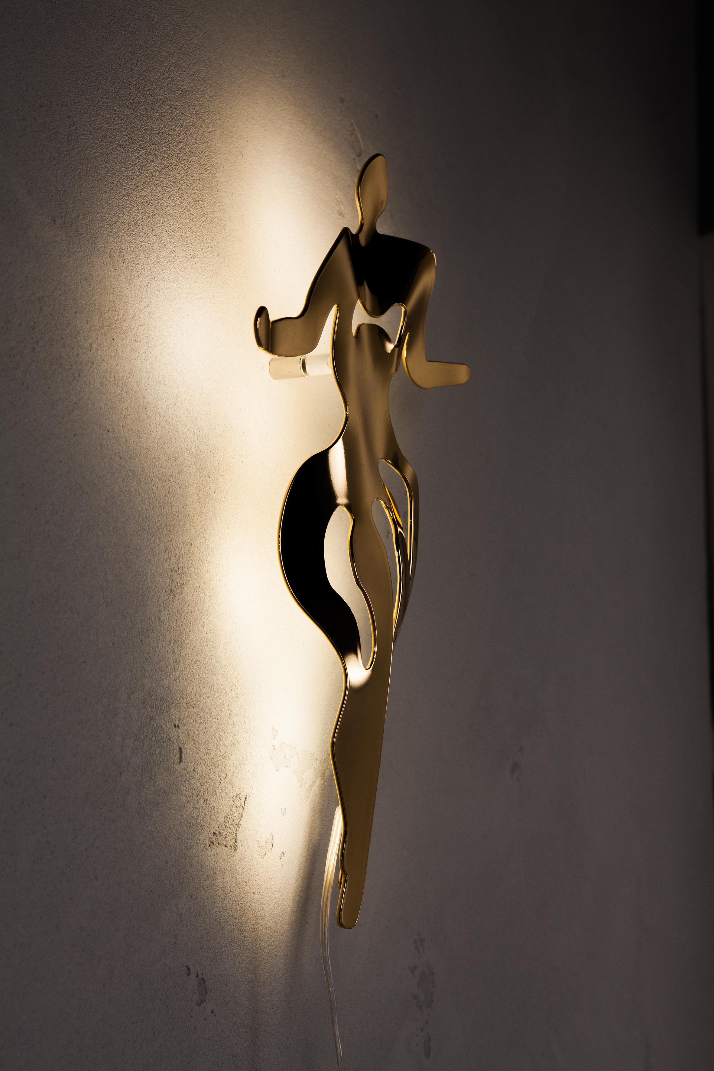 Modern SLAMP Illuminati Donna Wall Sconce in Gold by Nigel Coates