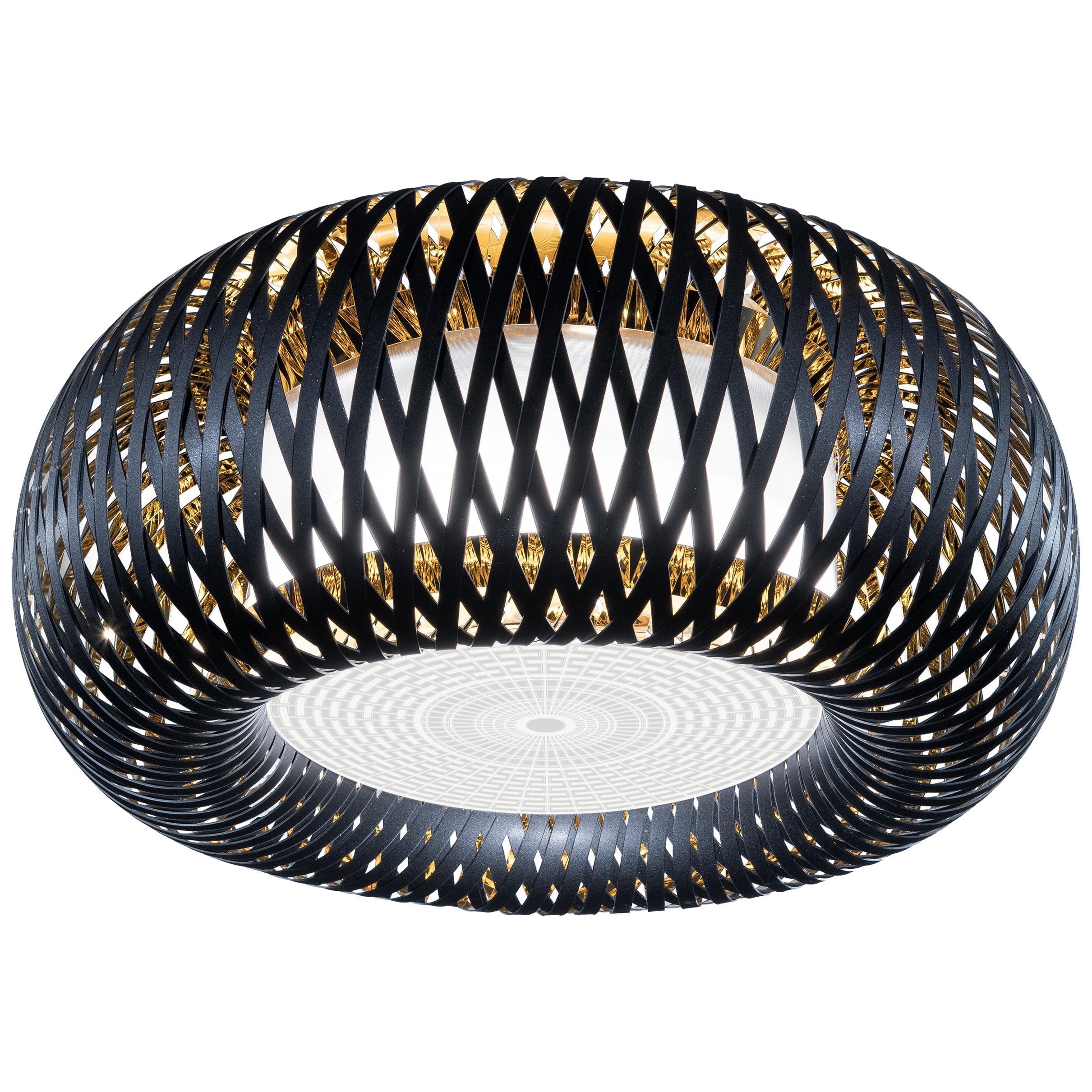 Slamp Kalatos Wandeinbauleuchte Schwarzgold von Adriano Rachele im Angebot
