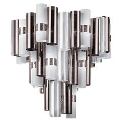 SLAMP La Lollo Extra Large Pendant Light in Pewter & White by Lorenza Bozzoli