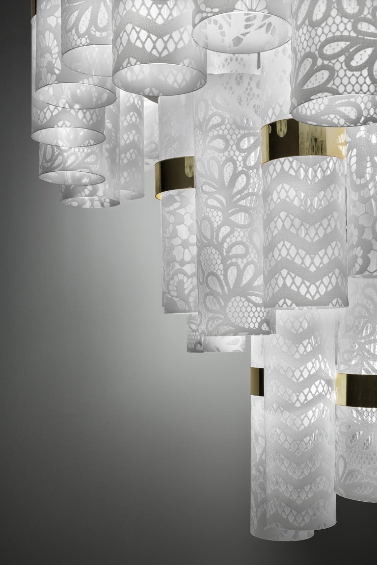 Slamp La Lollo Extra Large Pendant Light In White Lace By Lorenza Slamp La Lollo Extra Large Pendant