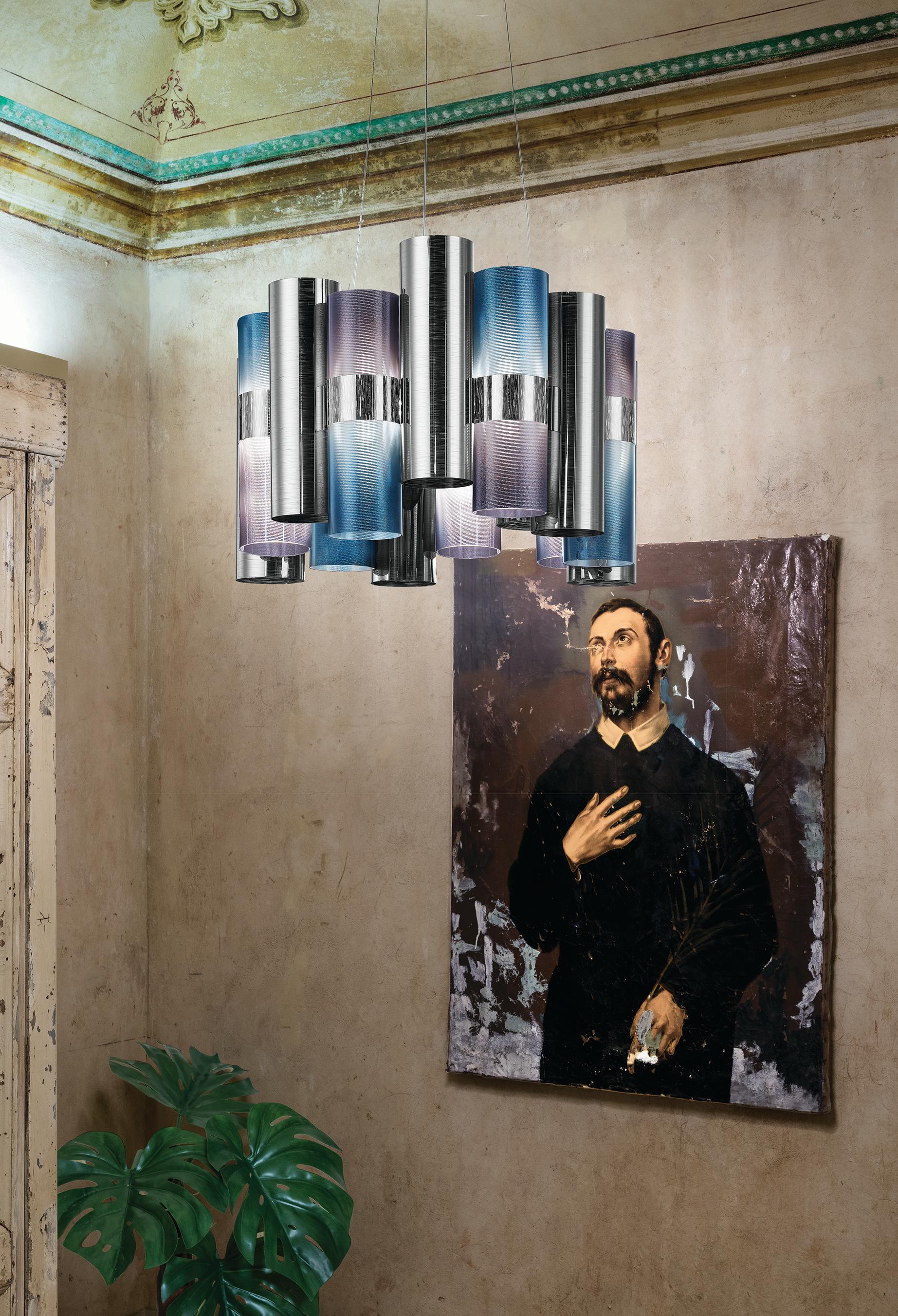 Italiano Slamp La Lollo Medium Pendant Light in Gradient di Lorenza Bozzoli in vendita