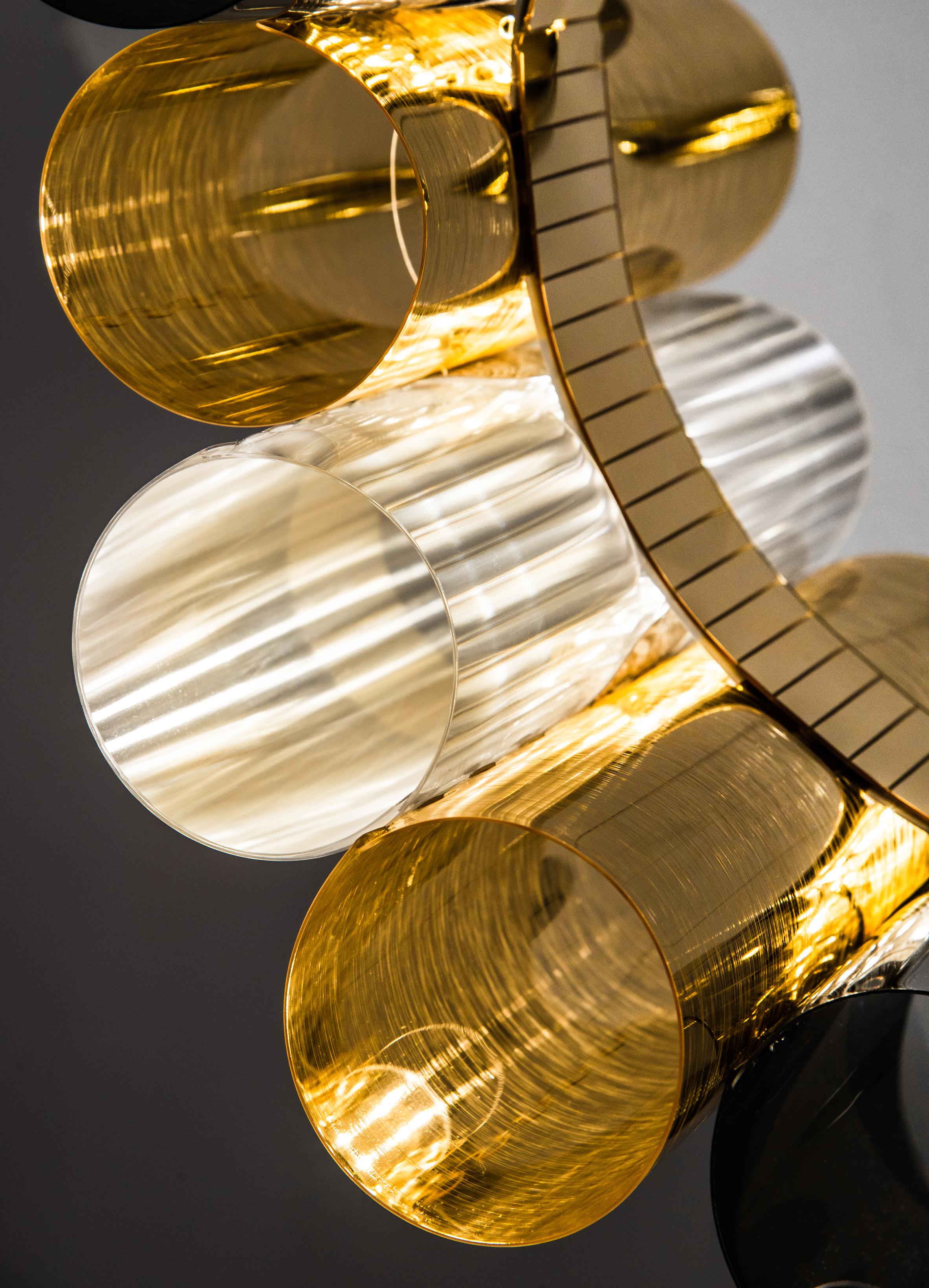 SLAMP La Lollo Medium Suspension in Gold by Lorenza Bozzoli For Sale 2