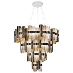 Slamp La Lollona 4-Tier Cascade Chandelier in Gold by Lorenza Bozzoli