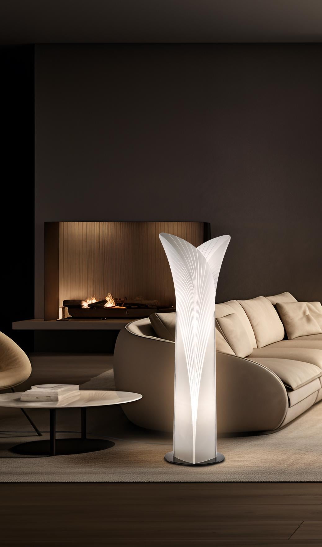 Lámpara de pie grande SLAMP Las Palmas en blanco by Jonas Clementoni en Nuevo estado para la venta en Pomezia, Rome
