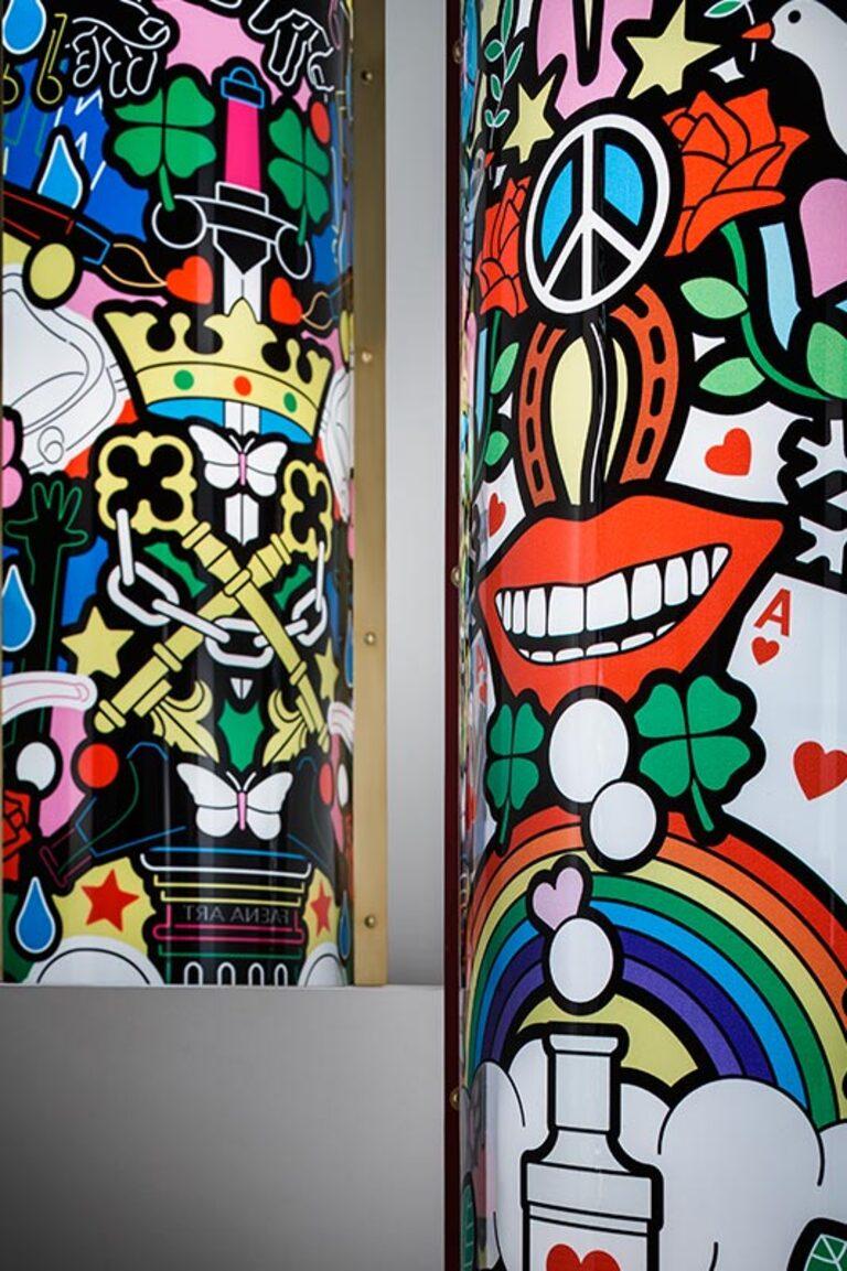SLAMP Lightning Archives Extra Large Tube Light in Love, Peace, Joy by Studio Jo In New Condition For Sale In Pomezia, Rome