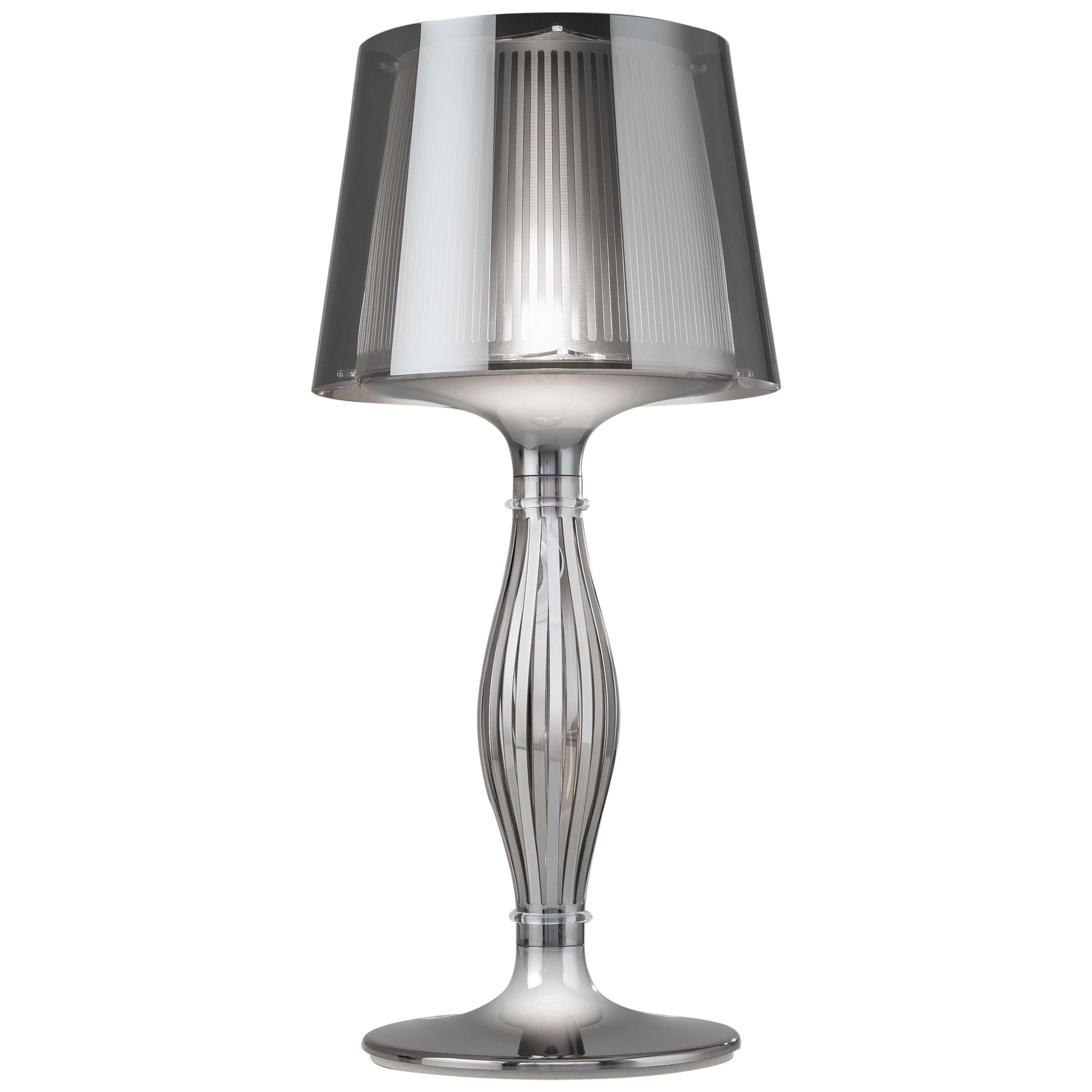 SLAMP Liza Table Light in Pewter by Elisa Giovannoni