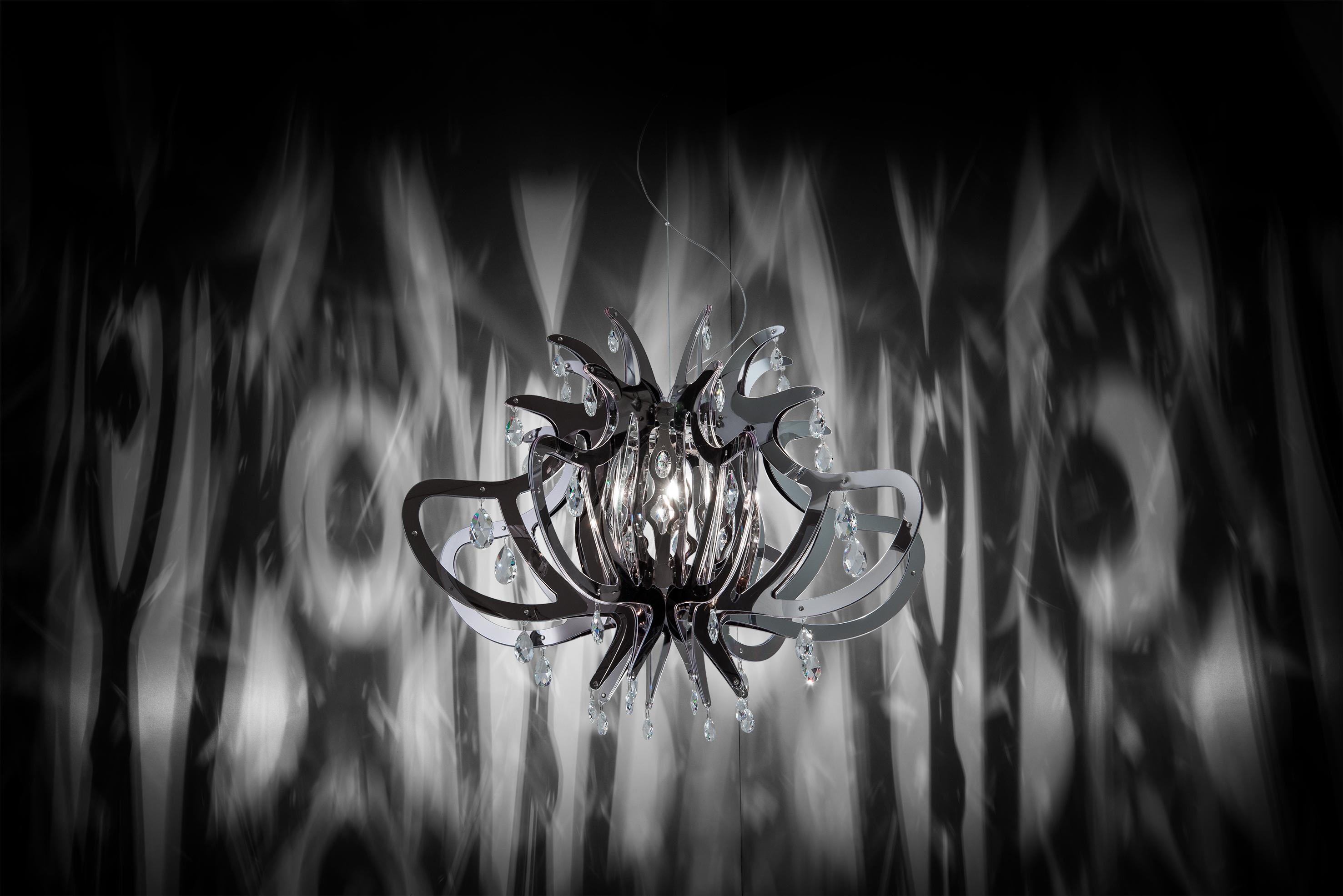 Moderne Lampe à suspension Medusa SLAMP noire de Nigel Coates en vente