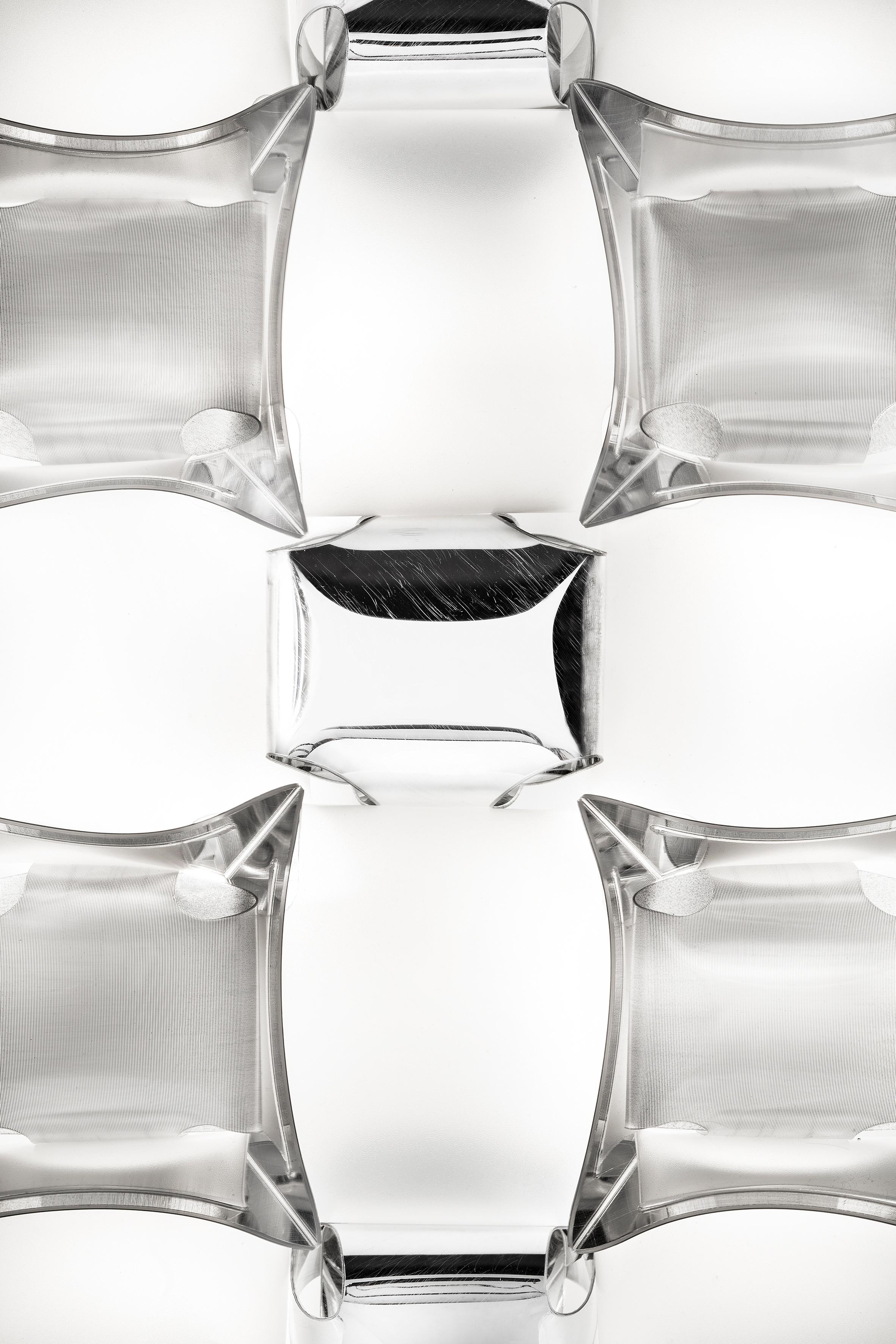 Moderne Slamp Mida Wall/Ceiling Light White Platinum by Adriano Rachele en vente