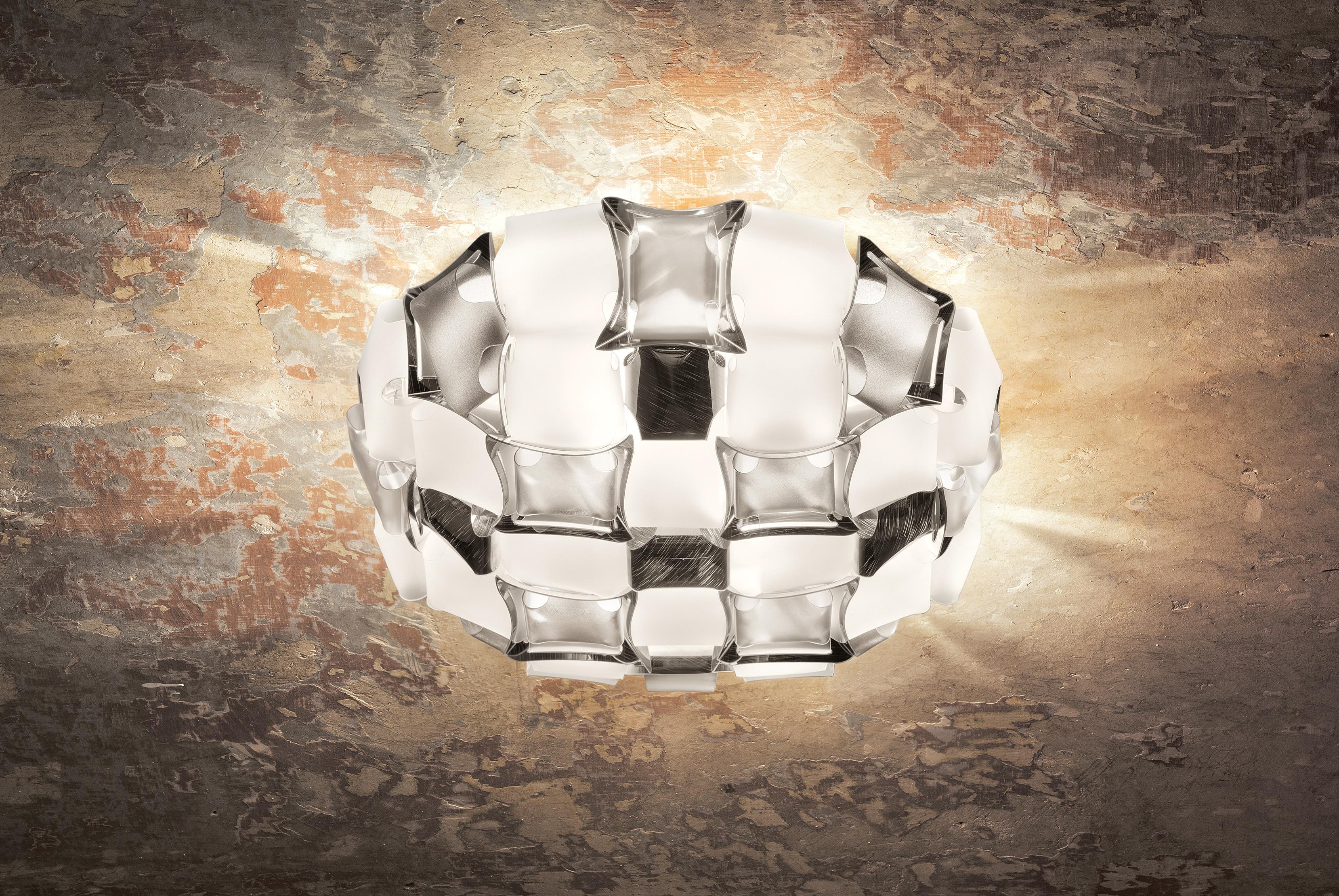 Slamp Mida Wall/Ceiling Light White Platinum by Adriano Rachele In New Condition For Sale In Pomezia, Rome