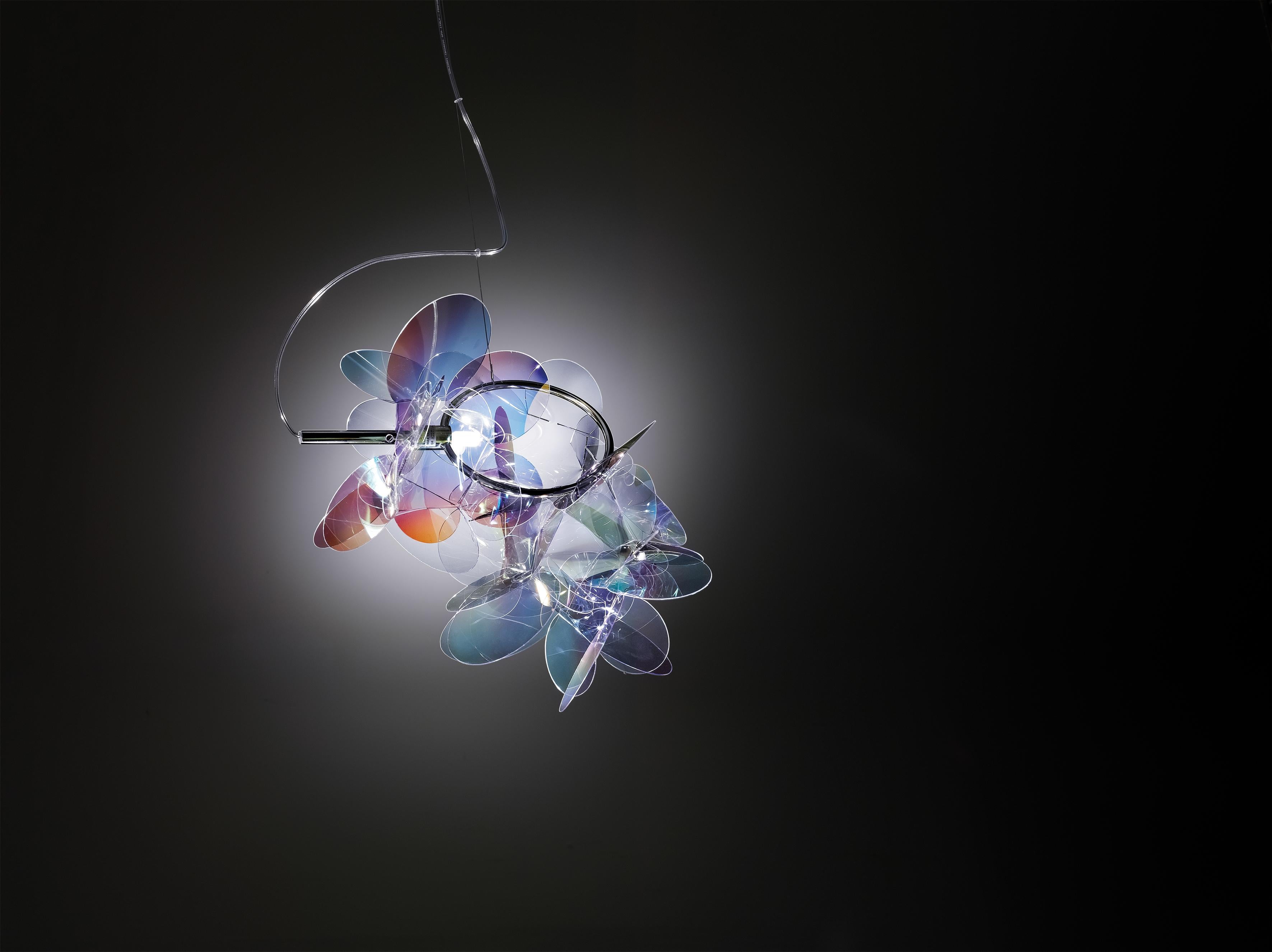 iridescent pendant light