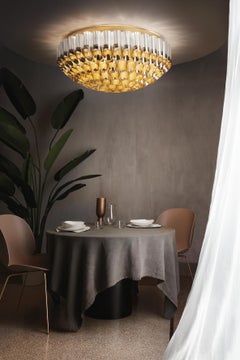 Slamp Odeon 100 Ceiling - Gold Ceiling Light by Lorenza Bozzoli