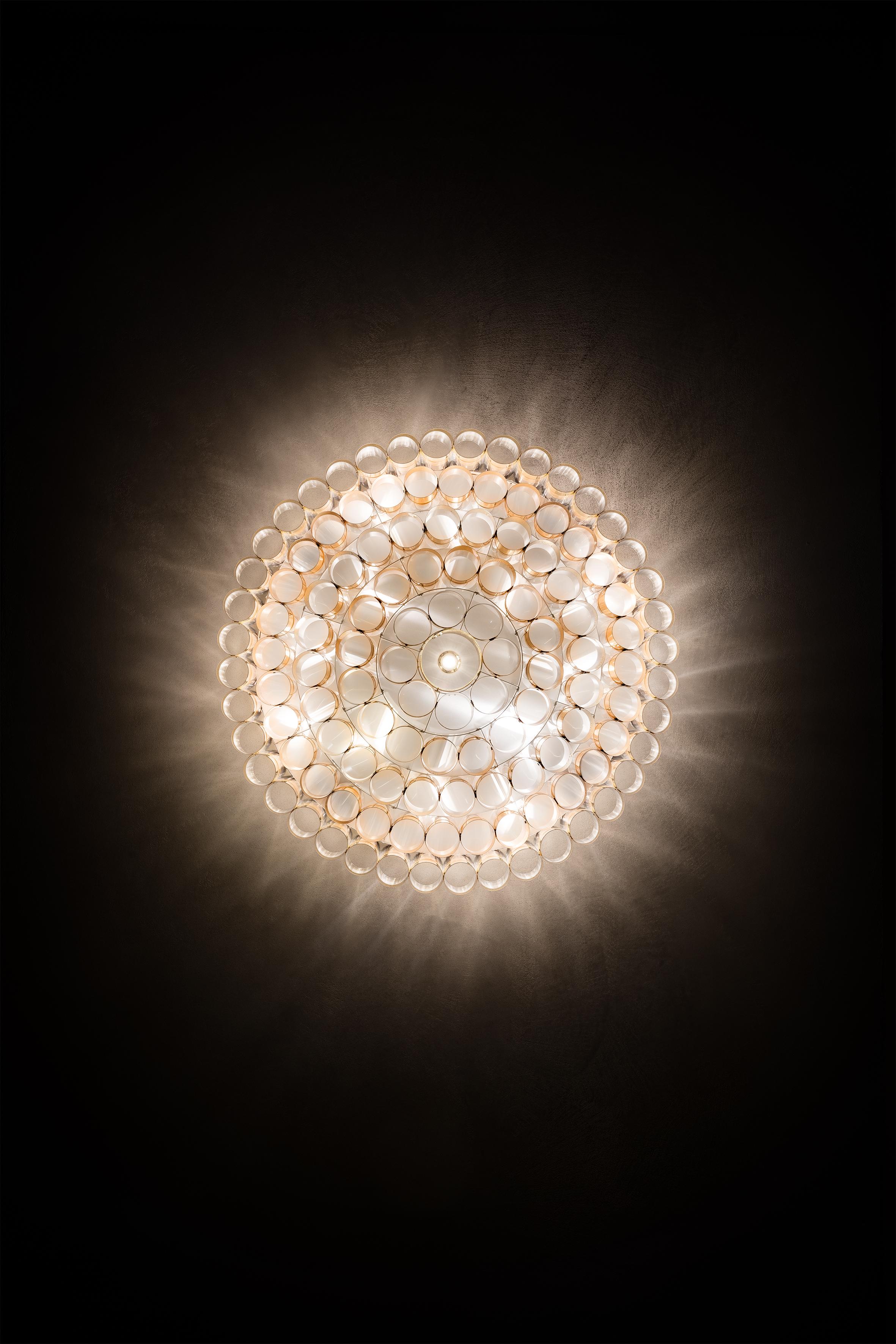 Plafón Slamp Odeon 100 - Plafón dorado de Lorenza Bozzoli Italiano en venta