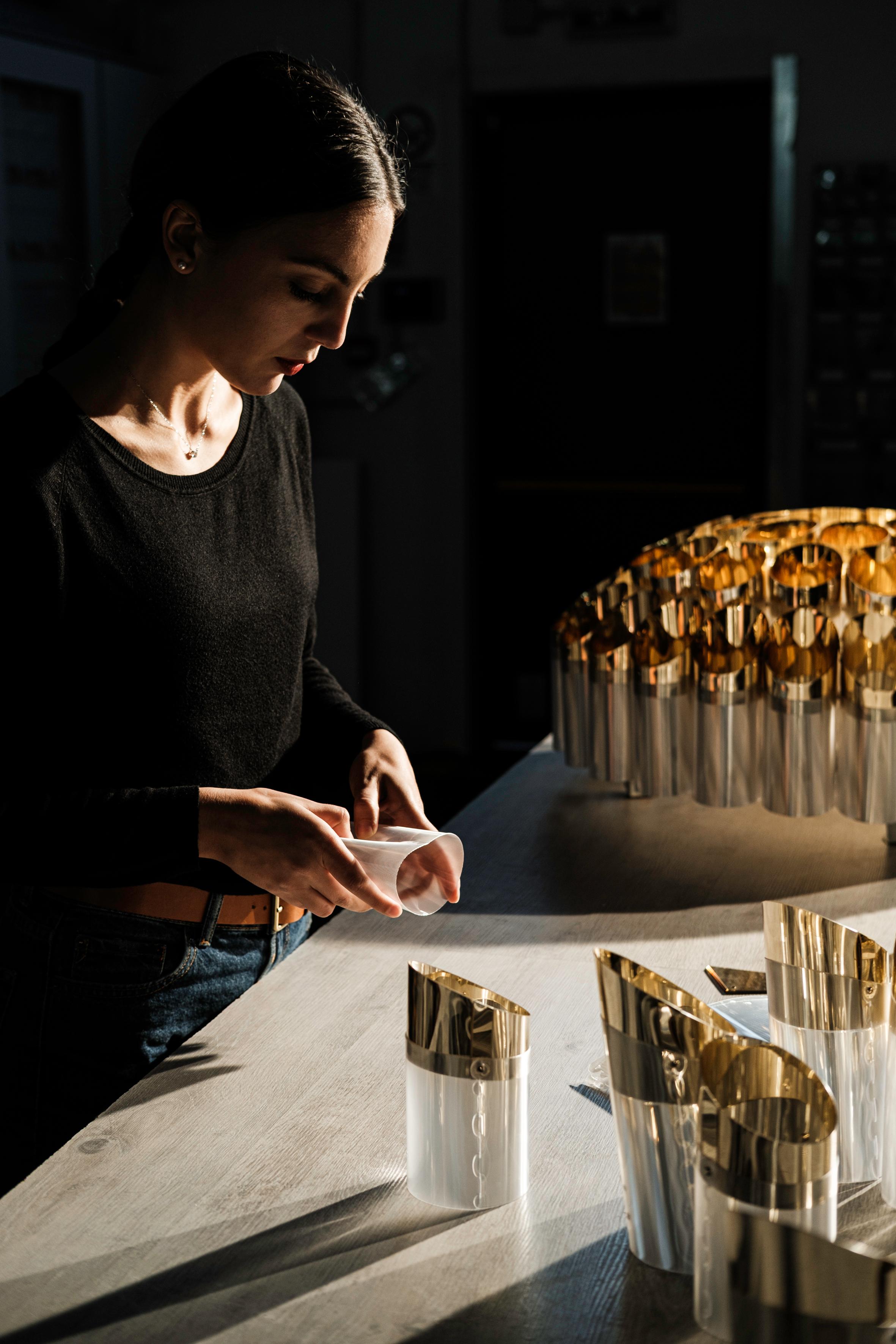 Slamp Odeon 65 Ceiling - Gold Ceiling Light by Lorenza Bozzoli en vente 4