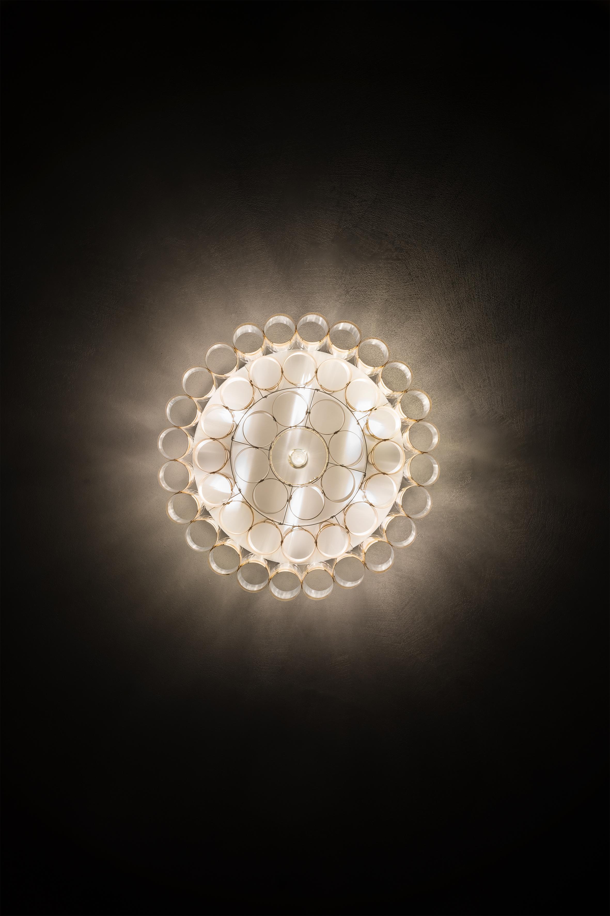 Galvanisé Slamp Odeon 65 Ceiling - Gold Ceiling Light by Lorenza Bozzoli en vente