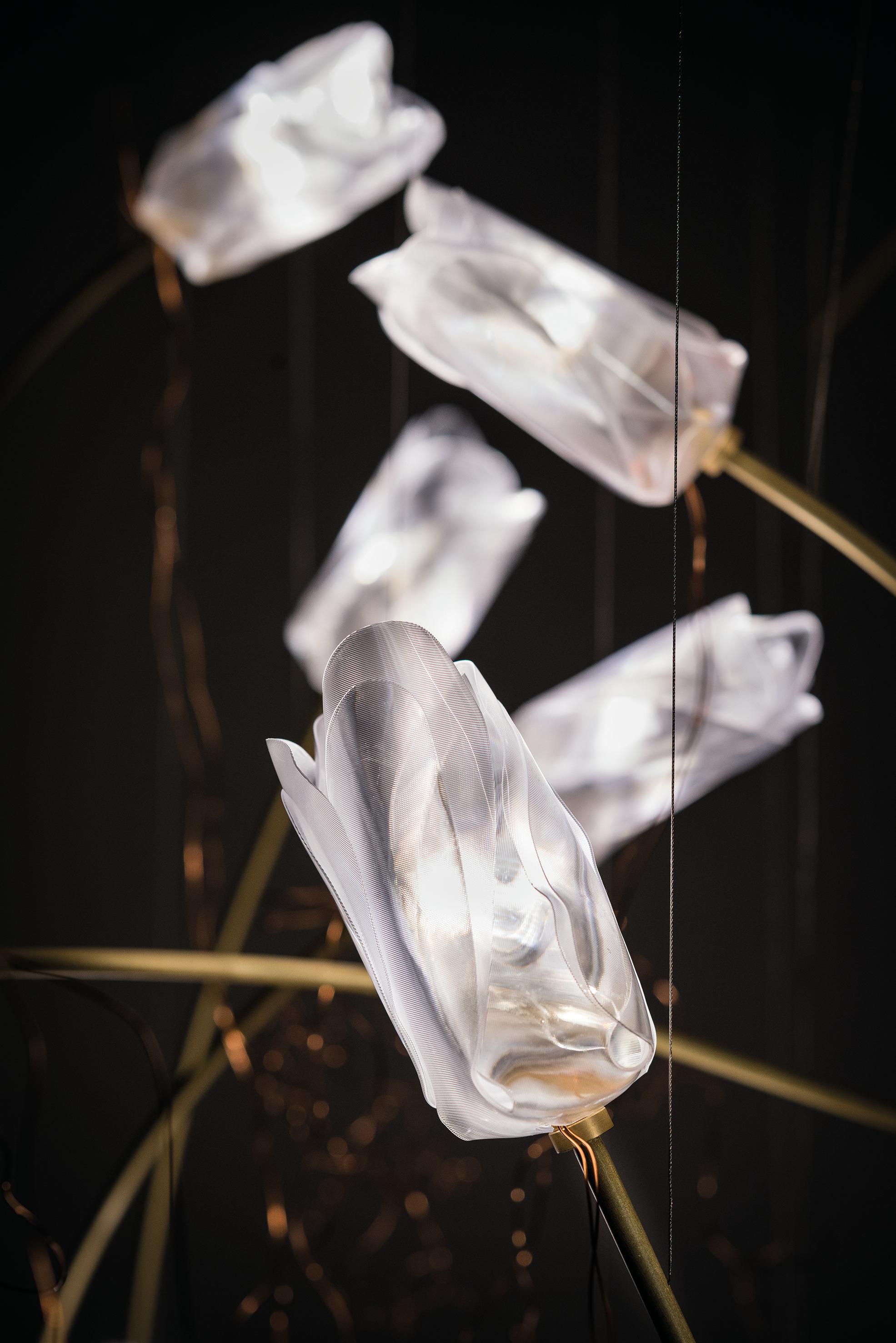 Moderne Lampe à suspension linéaire Tulip 14 de Marc Sadler en vente