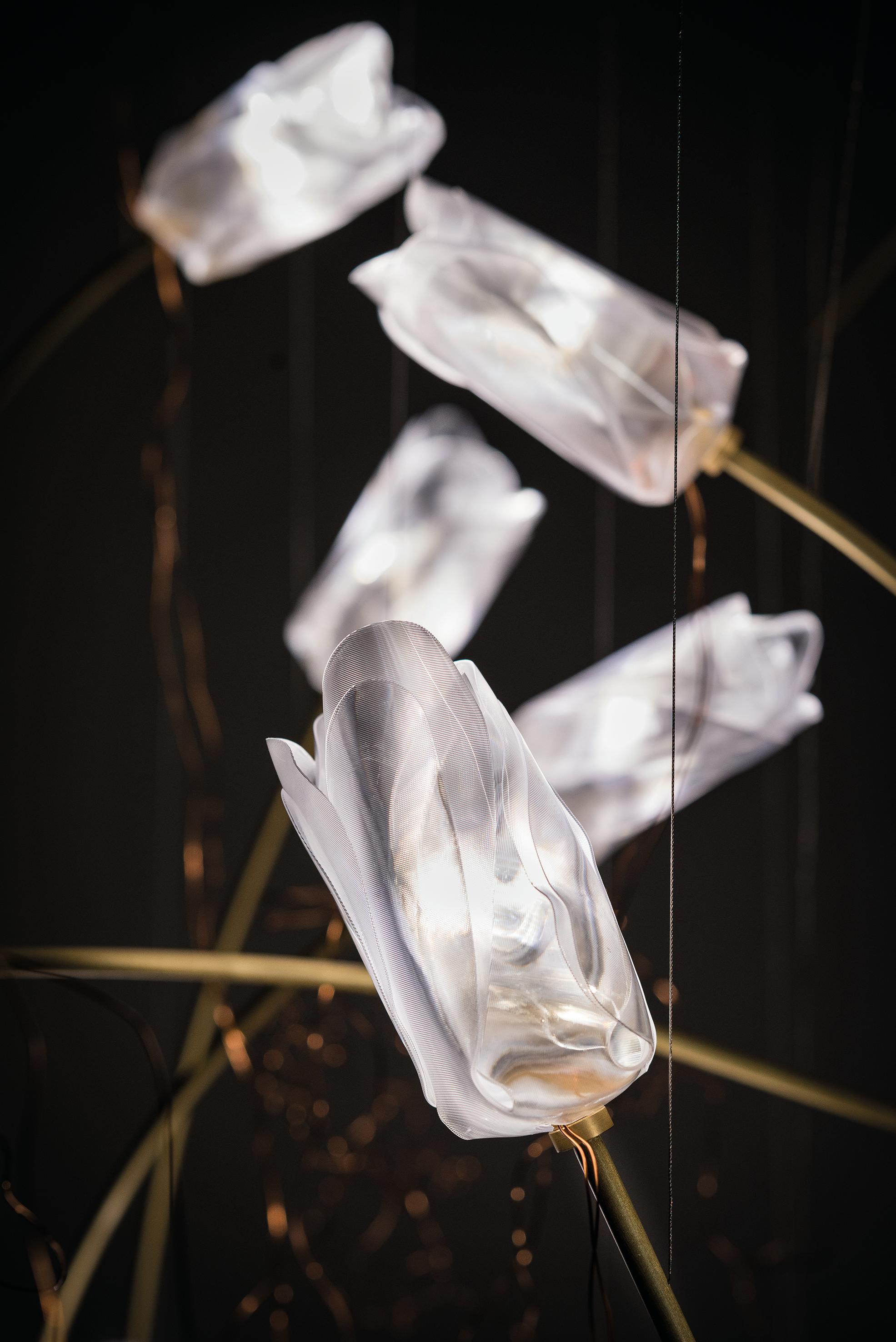 Leuchte Tulip 7, lineare Hängeleuchte von Marc Sadler (Handgefertigt) im Angebot