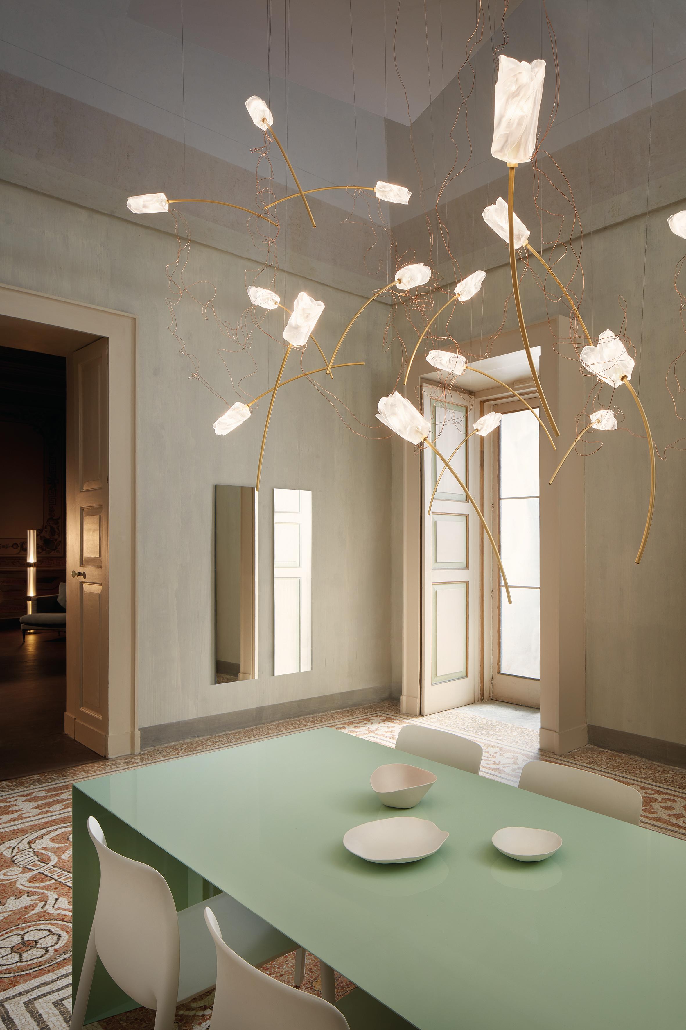 XXIe siècle et contemporain Slamp Tulip 7 Round Suspension Light by Marc Sadler en vente