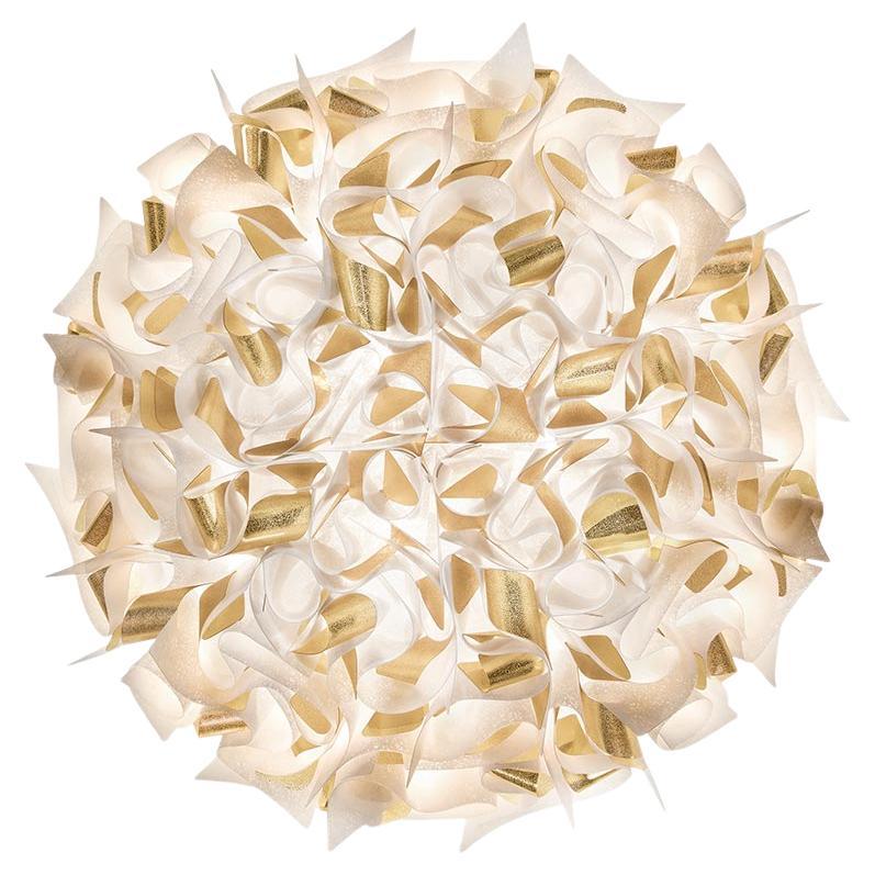 SLAMP Veli AUREA Large Flush Light in White/Gold by Adriano Rachele