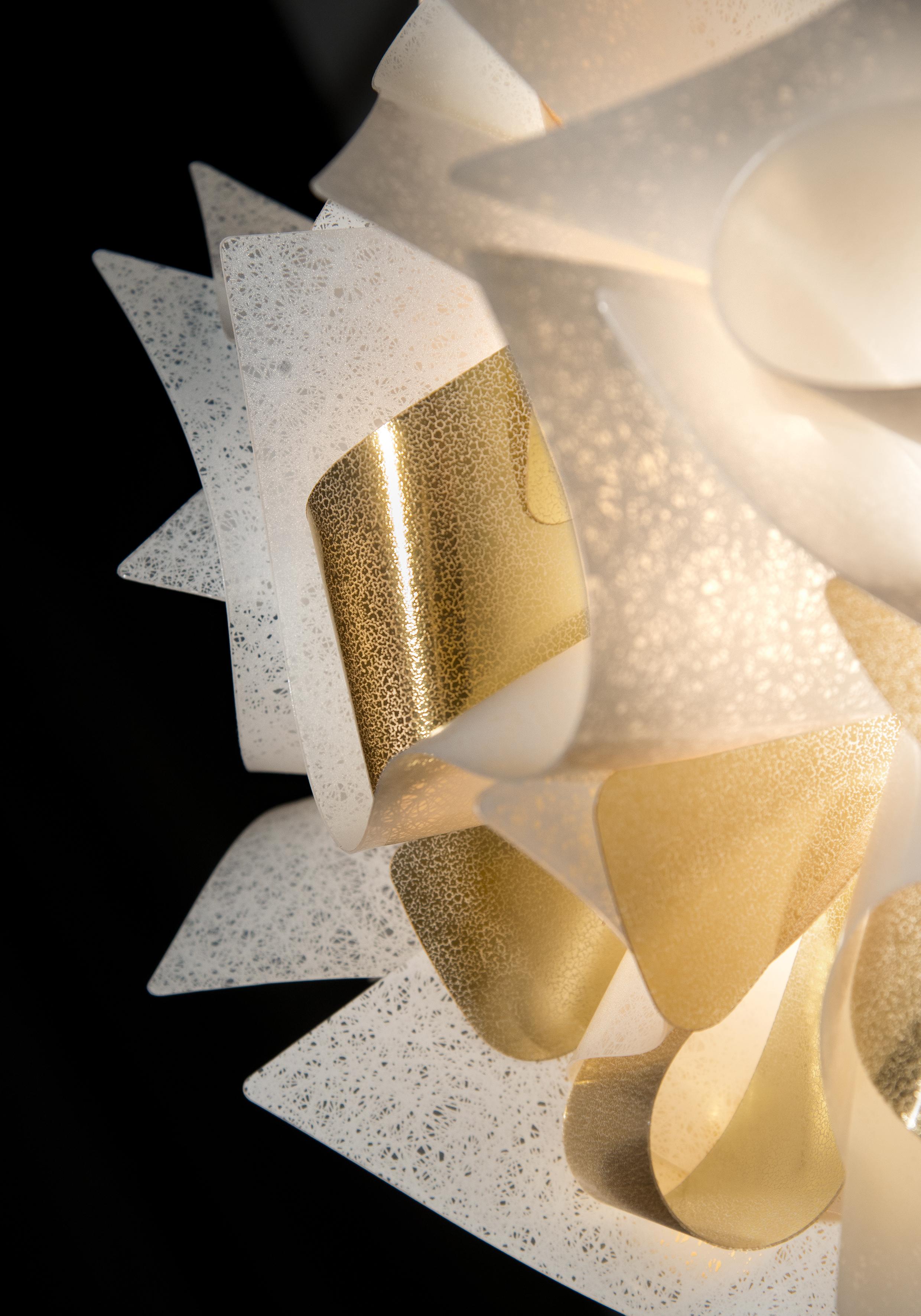XXI secolo e contemporaneo Slamp Veli AUREA Large WHITE/GOLD Transp Wire di Adriano Rachele in vendita