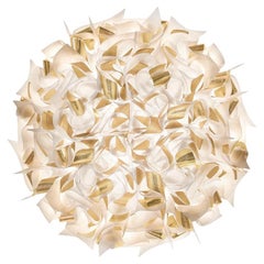 SLAMP Veli AUREA Medium Flush Light in White/Gold by Adriano Rachele