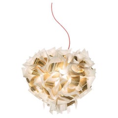 Slamp Veli AUREA bianco/oro Sospensione media con filo rosso di Adriano Rachele