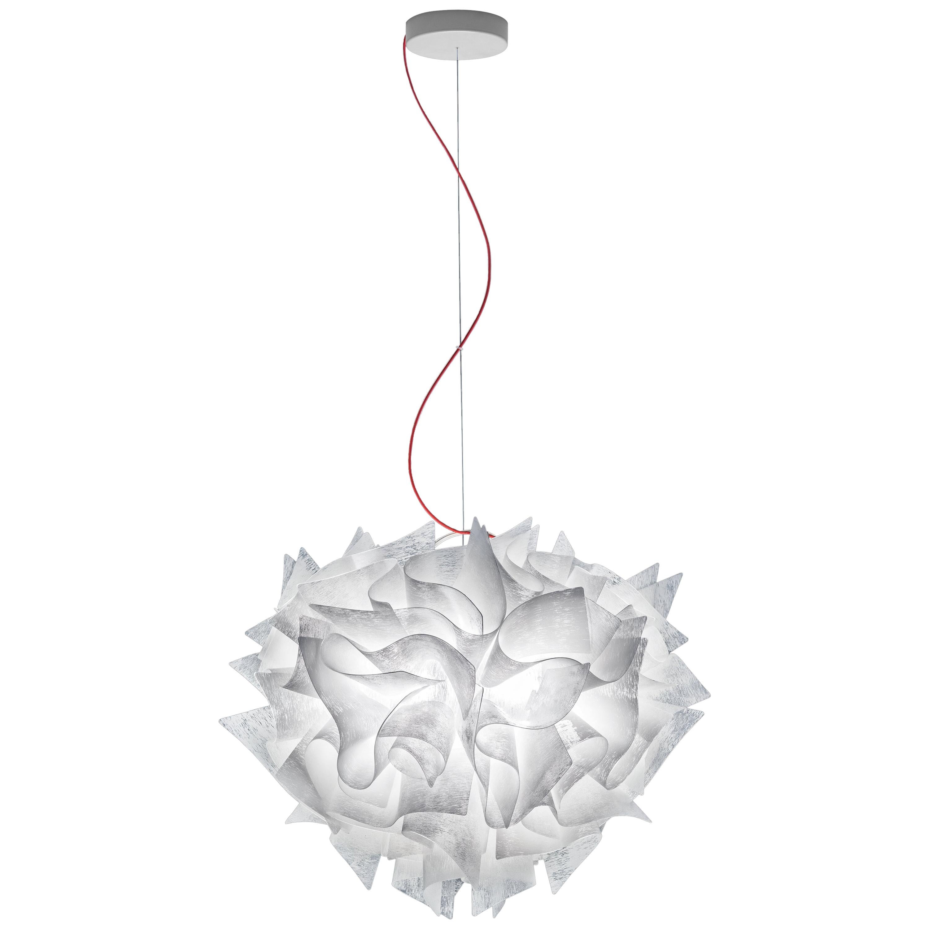 Slamp Veli Large Pendant Light In Couture With Red Wire By Adriano