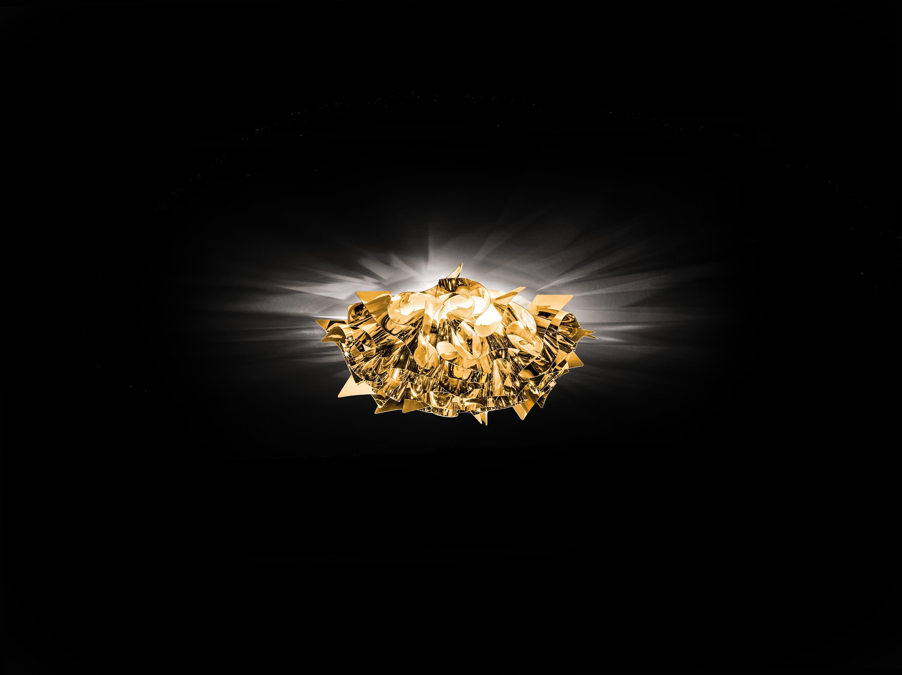 Modern SLAMP Veli Medium Flush Light in Gold by Adriano Rachele For Sale