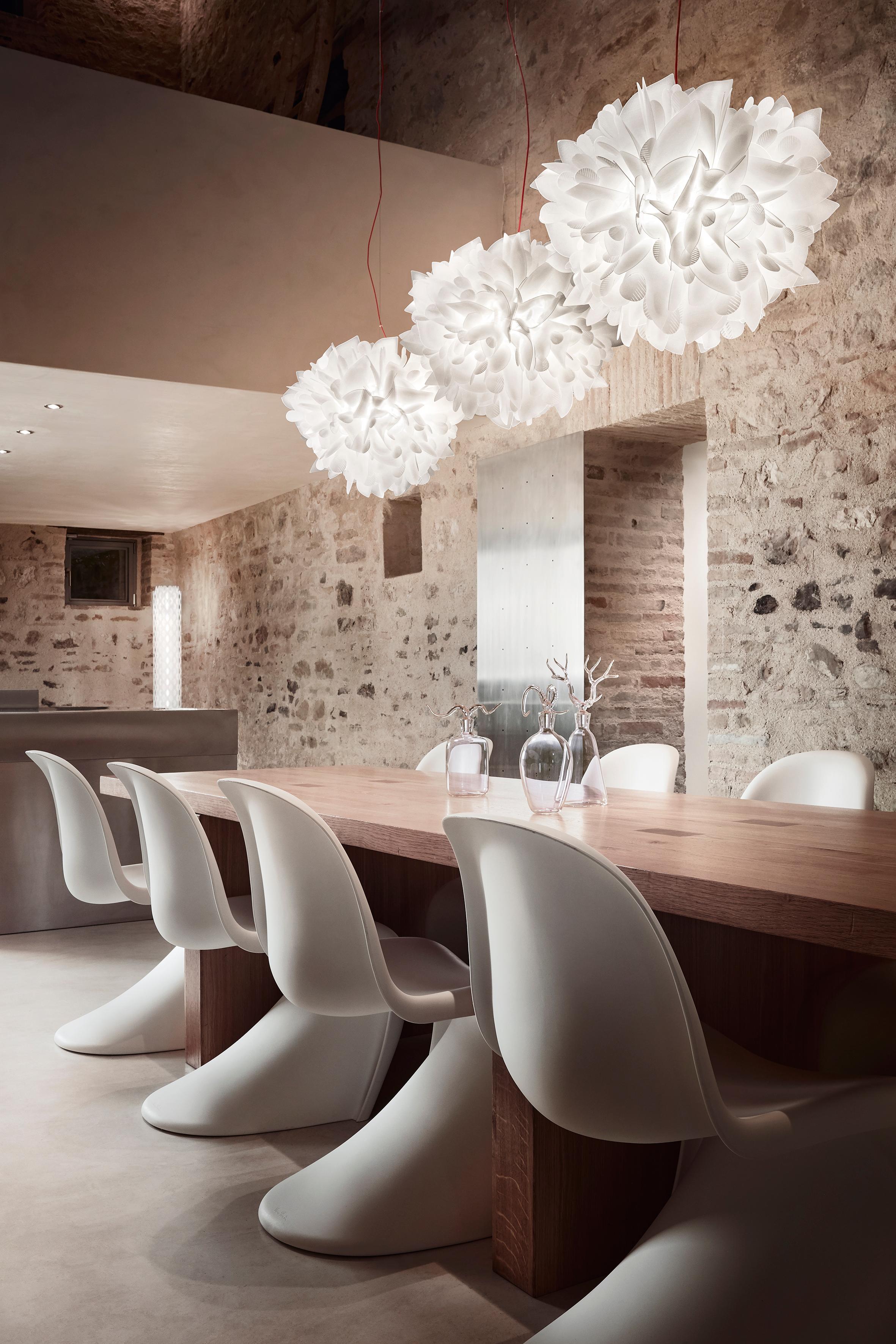 SLAMP Veli Medium Suspension Light in Foliage w/ Red Wire di Adriano Rachele in vendita 1