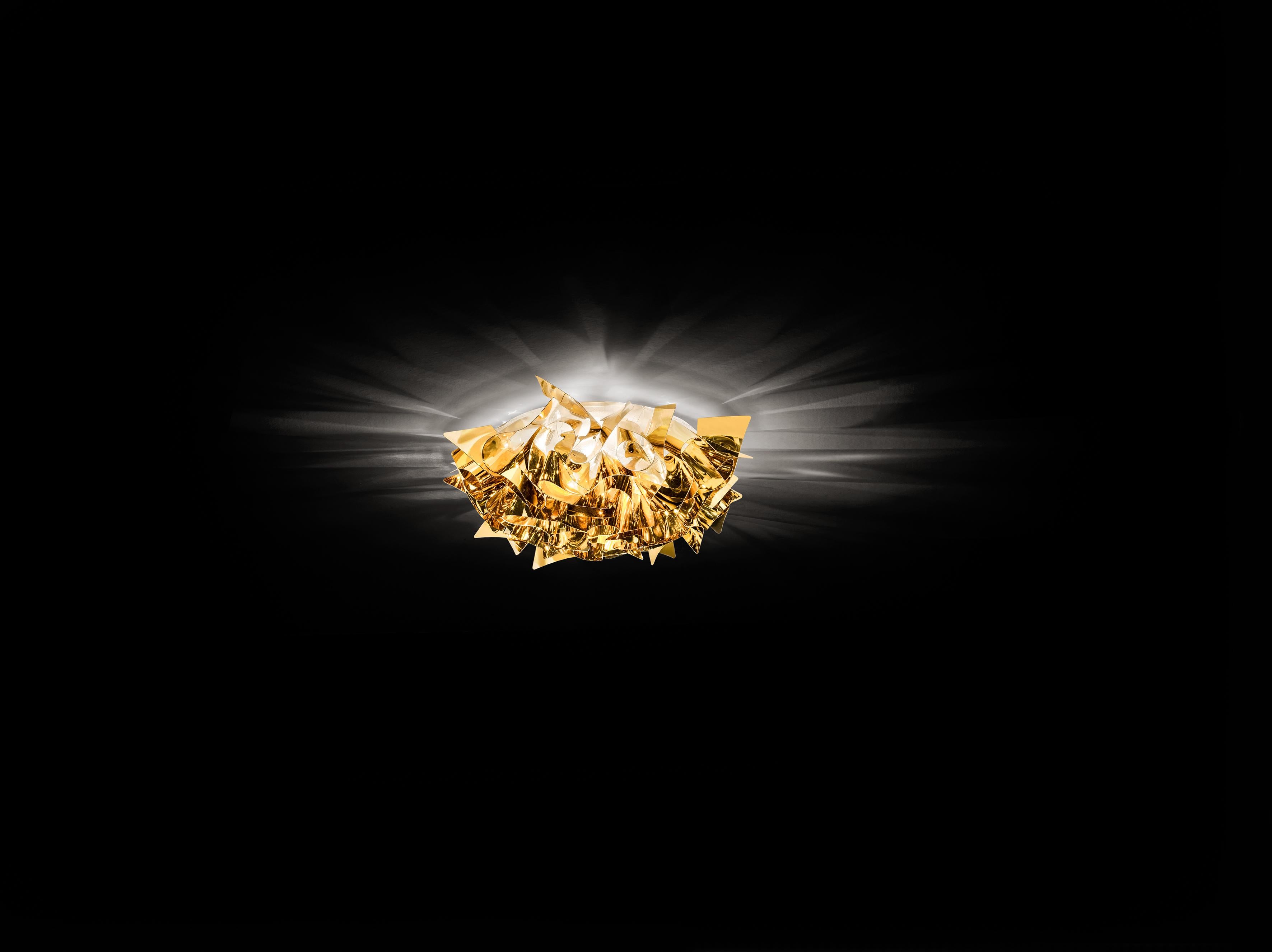 Modern SLAMP Veli Mini Flush Light in Gold by Adriano Rachele For Sale
