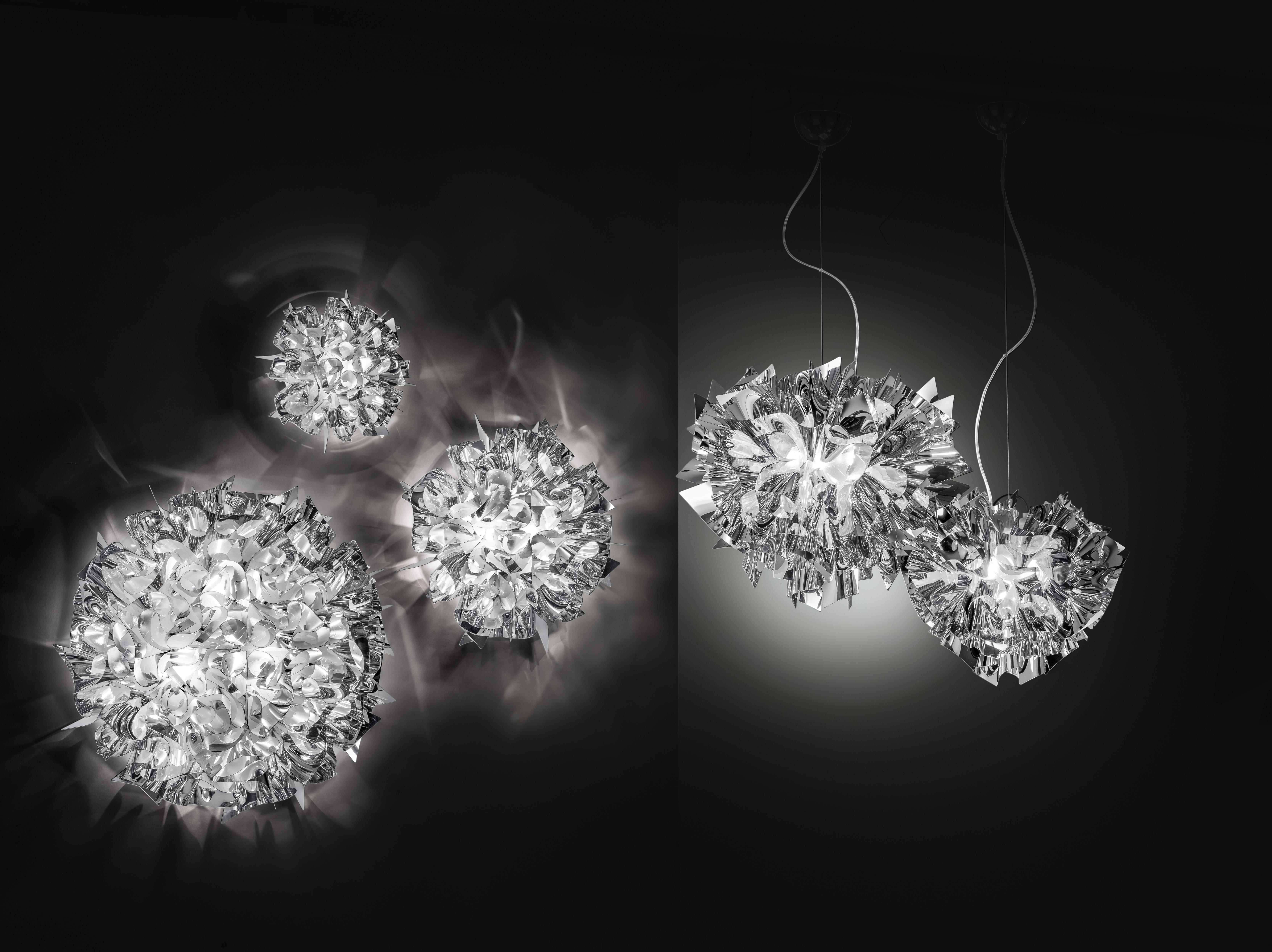 SLAMP Veli Mini Flush Light in Silver by Adriano Rachele In New Condition In Pomezia, Rome