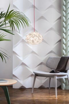 SLAMP Veli Mini Single Pendant Light Couture w/ Red Wire by Adriano Rachele