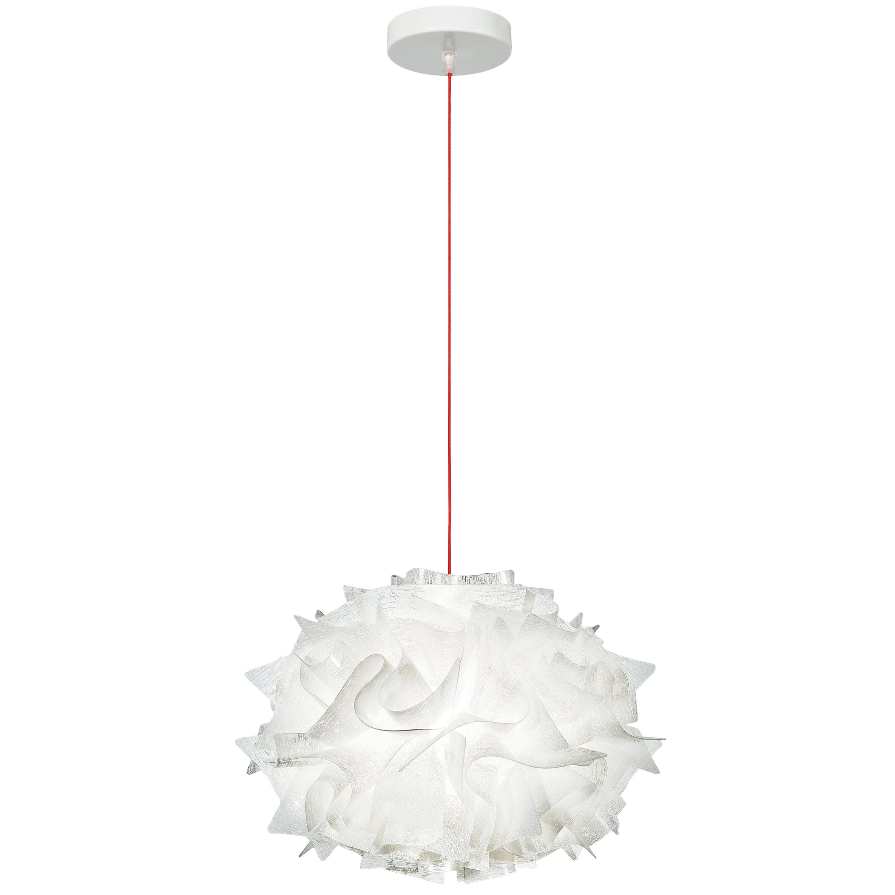 SLAMP Veli Mini Single Pendant Light Couture w/ Red Wire by Adriano Rachele  For Sale at 1stDibs