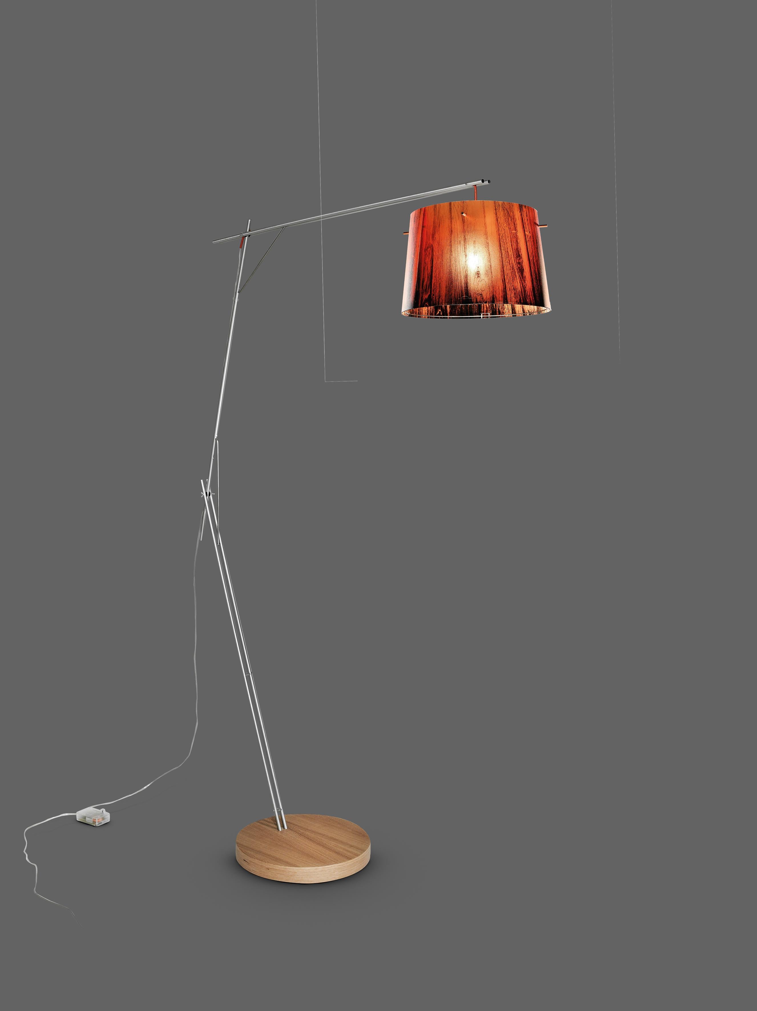 Modern SLAMP Woody  Floor Light in Orange by Luca Mazza