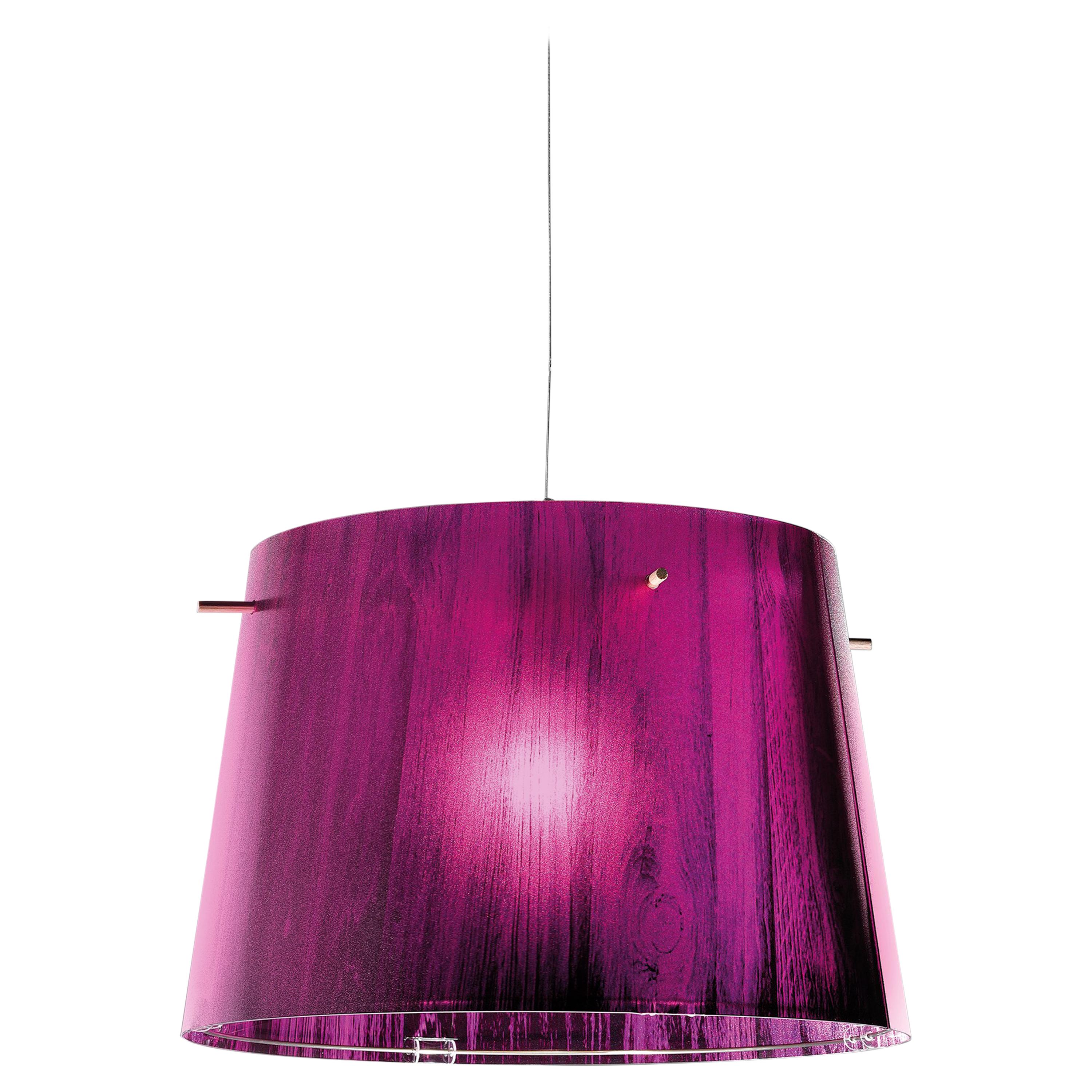 SLAMP Woody Pendant Light in Purple by Luca Mazza