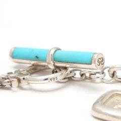 Slane Multi-Stein-Charme-Armband, Sterling Silber, Länge 7,5 Zoll