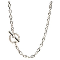 Slane Oval Link Kette, Sterling Silber, Länge 18 Zoll, Toggle-Verschluss